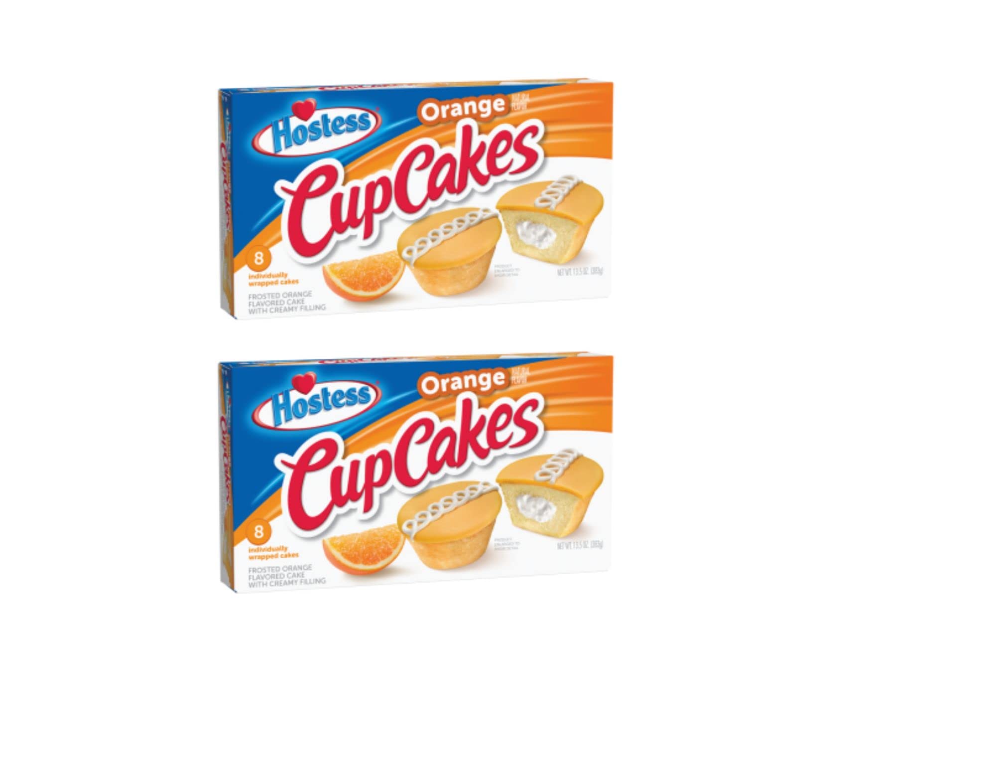 Hostess Orange Cupcakes 8 Count Pack of 2 3