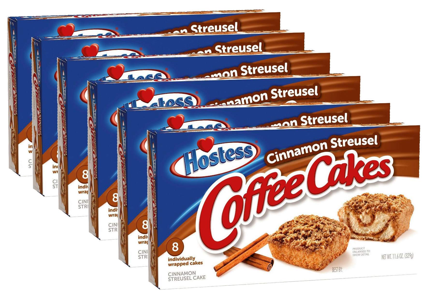 Hostess Coffee Cakes, Cinnamon Streusel, 8 Count (Pack of 6) 2