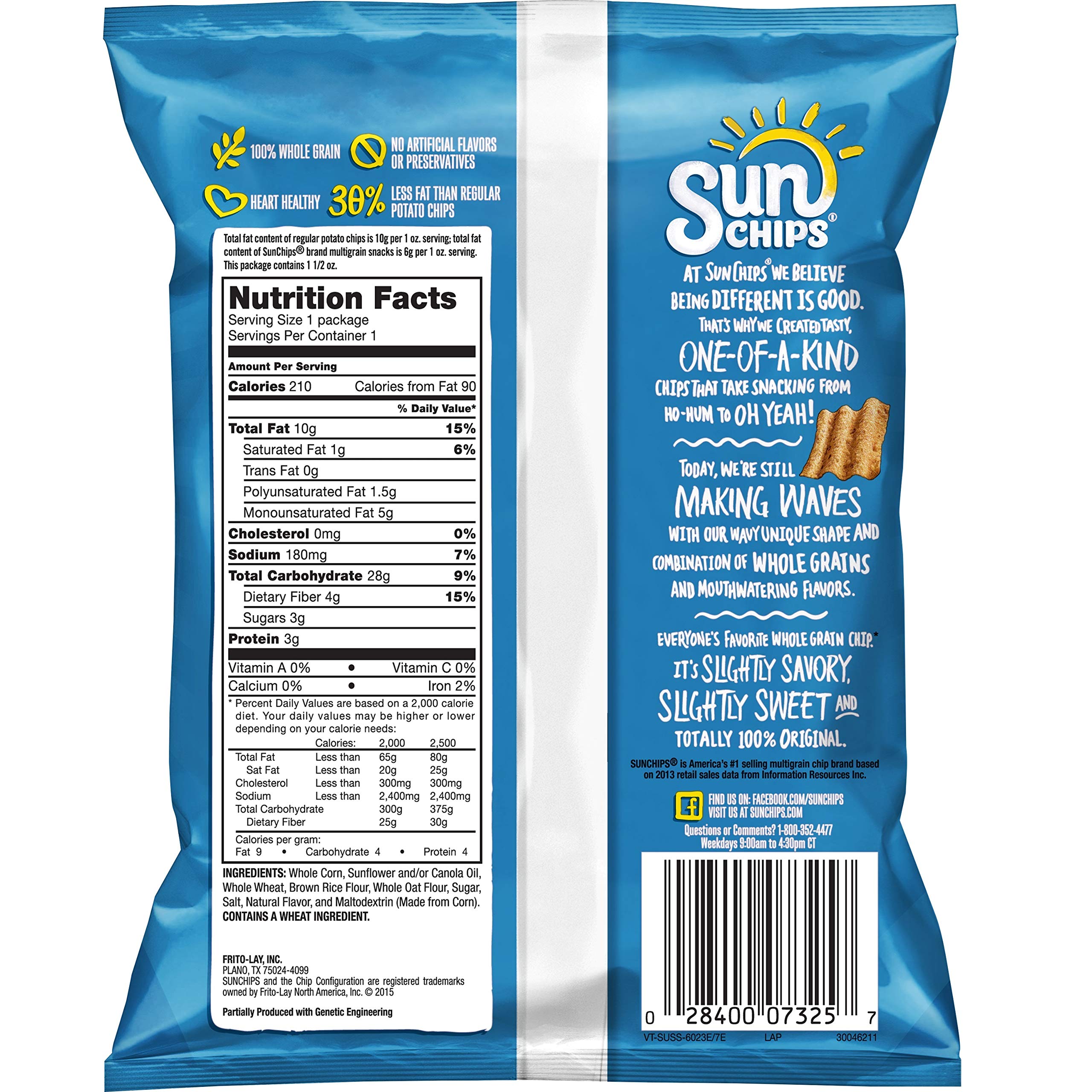 SunChips Multigrain Snacks, Original, 1.5 Ounce (Pack of 64) 3