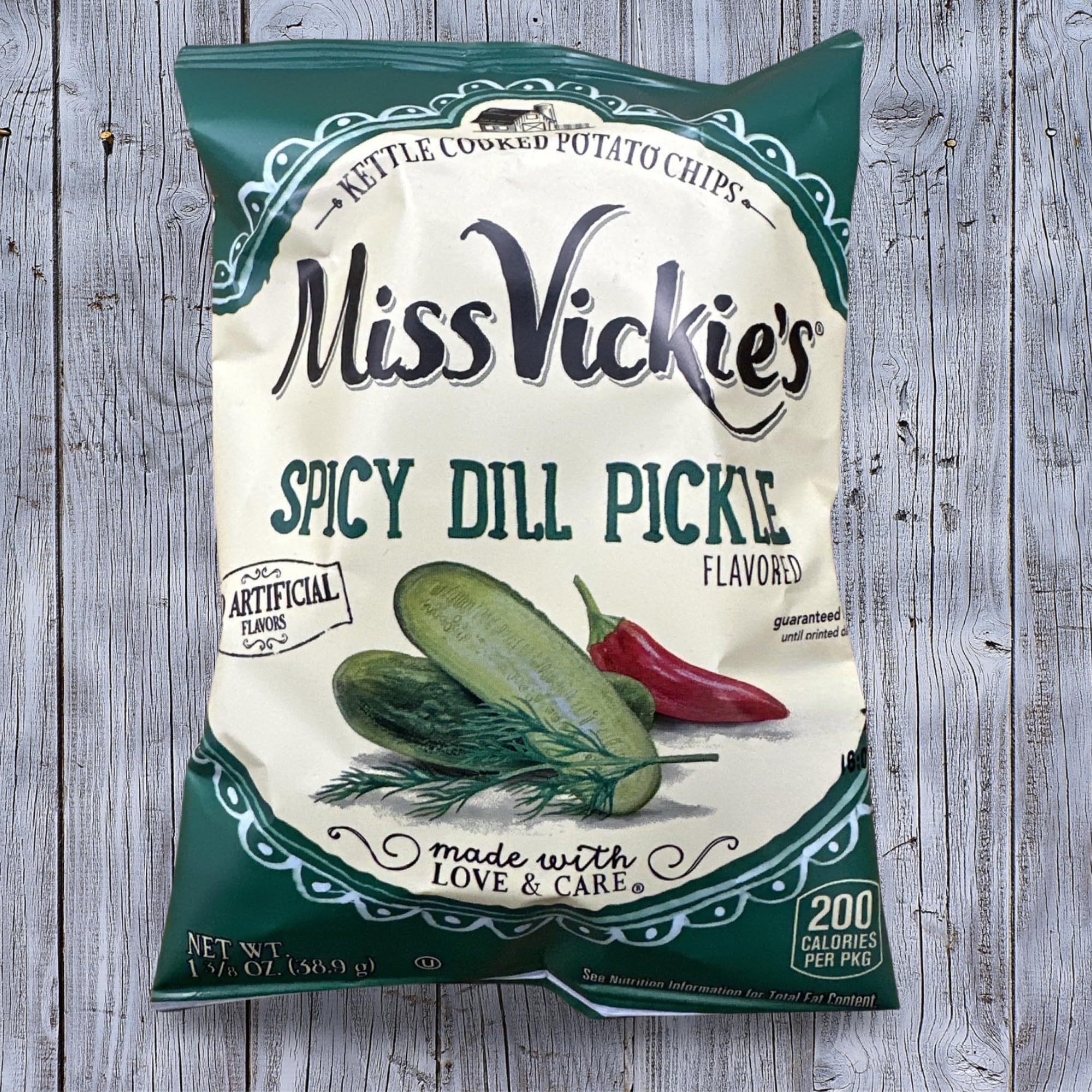 Miss Vickie's Spicy Dill Pickle Kettle Cooked Potato Chips, 12 Pack 3