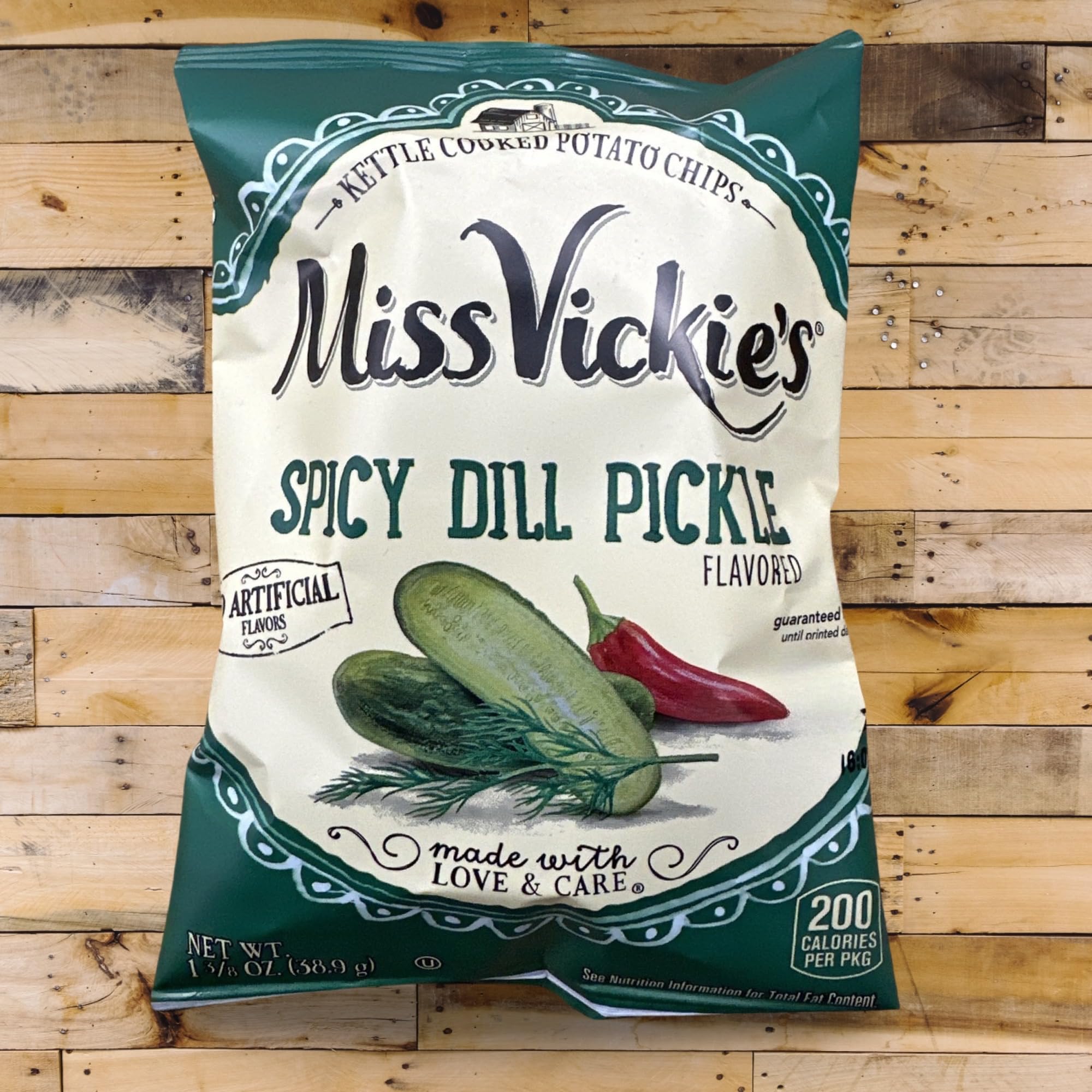 Miss Vickie's Spicy Dill Pickle Kettle Cooked Potato Chips, 12 Pack 4