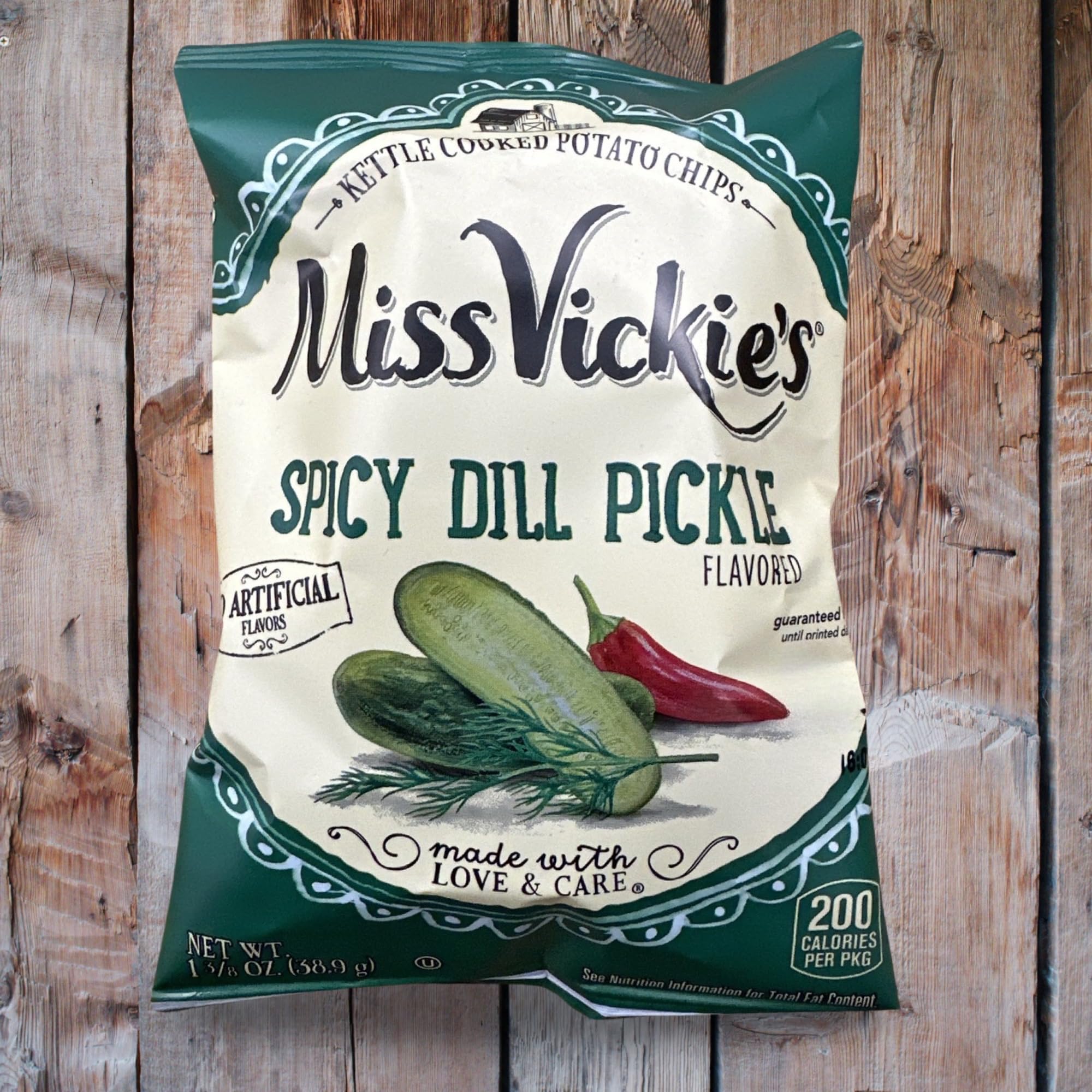 Miss Vickie's Spicy Dill Pickle Kettle Cooked Potato Chips, 1.375 Oz (64 Ct) 6
