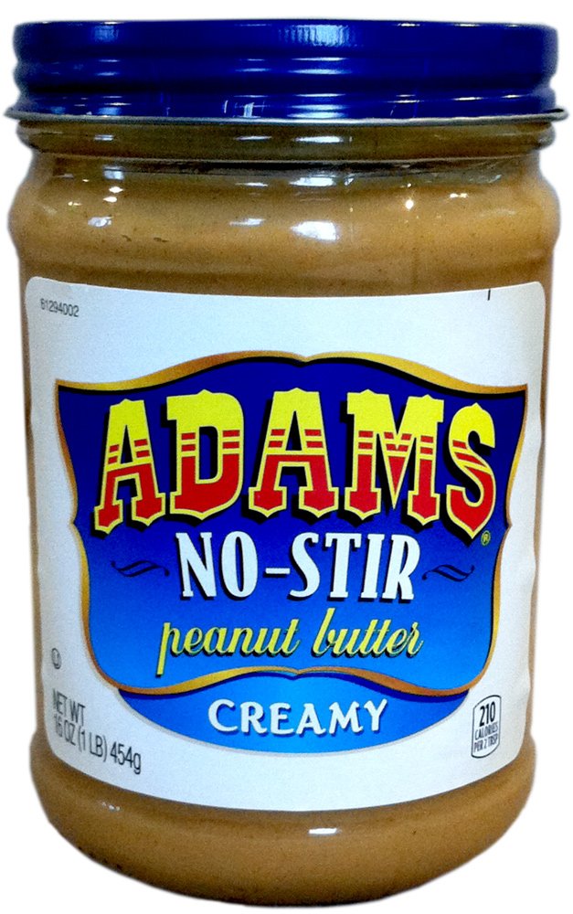 Adams NO-STIR Natural CREAMY PEANUT BUTTER 16oz (3 Pack) 2
