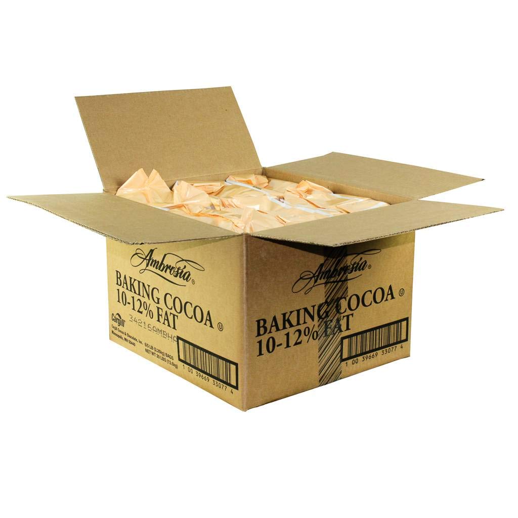 Ambrosia 10/12 Natural Low Fat Cocoa Powder, 5 Pound - 6 per case.