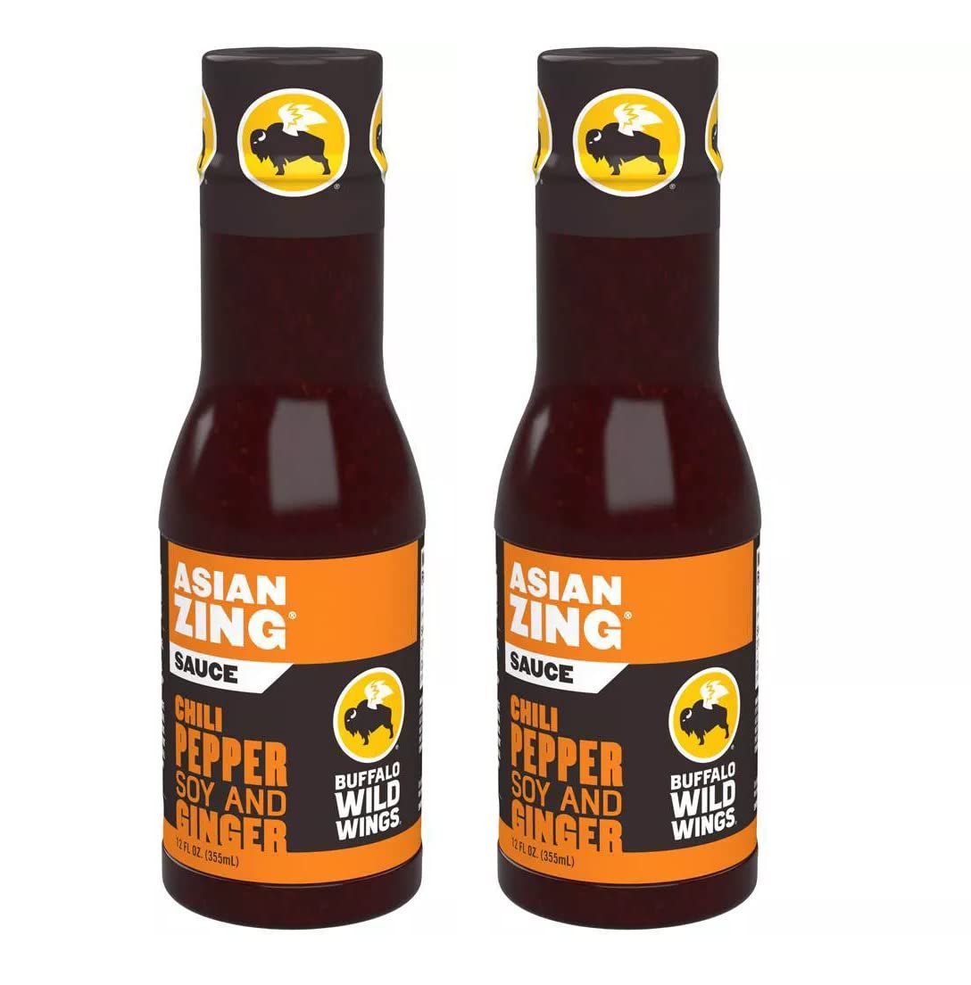 Asian Zing Sauce Chili with Pepper Soy & Ginger - 2 Bottles 12 fl.oz ( 355g) each. By Buffalo Wild Wings 2