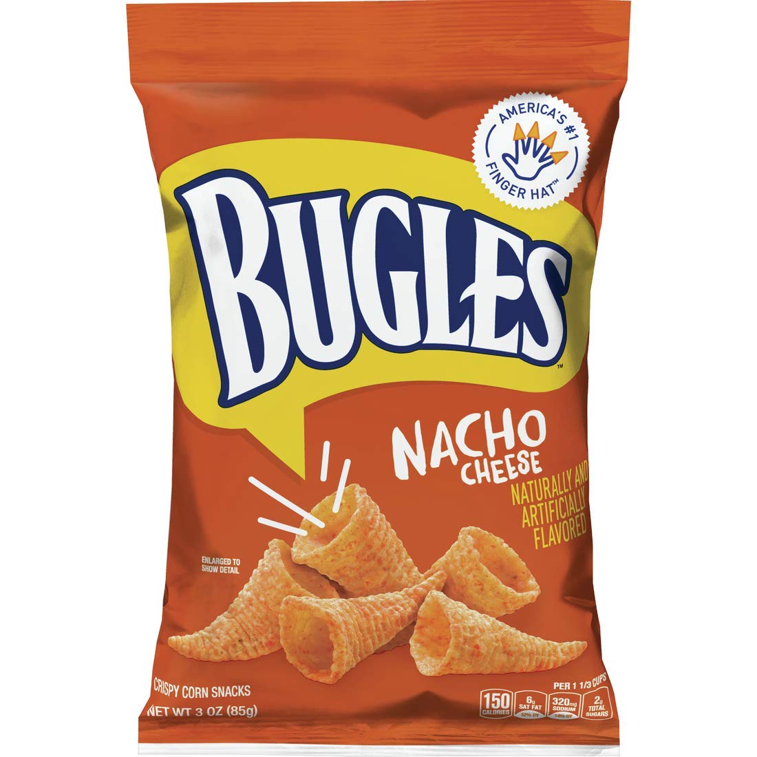 Bugles Corn Snacks, Nacho Cheese, 3 Oz (Pack of 6) 2