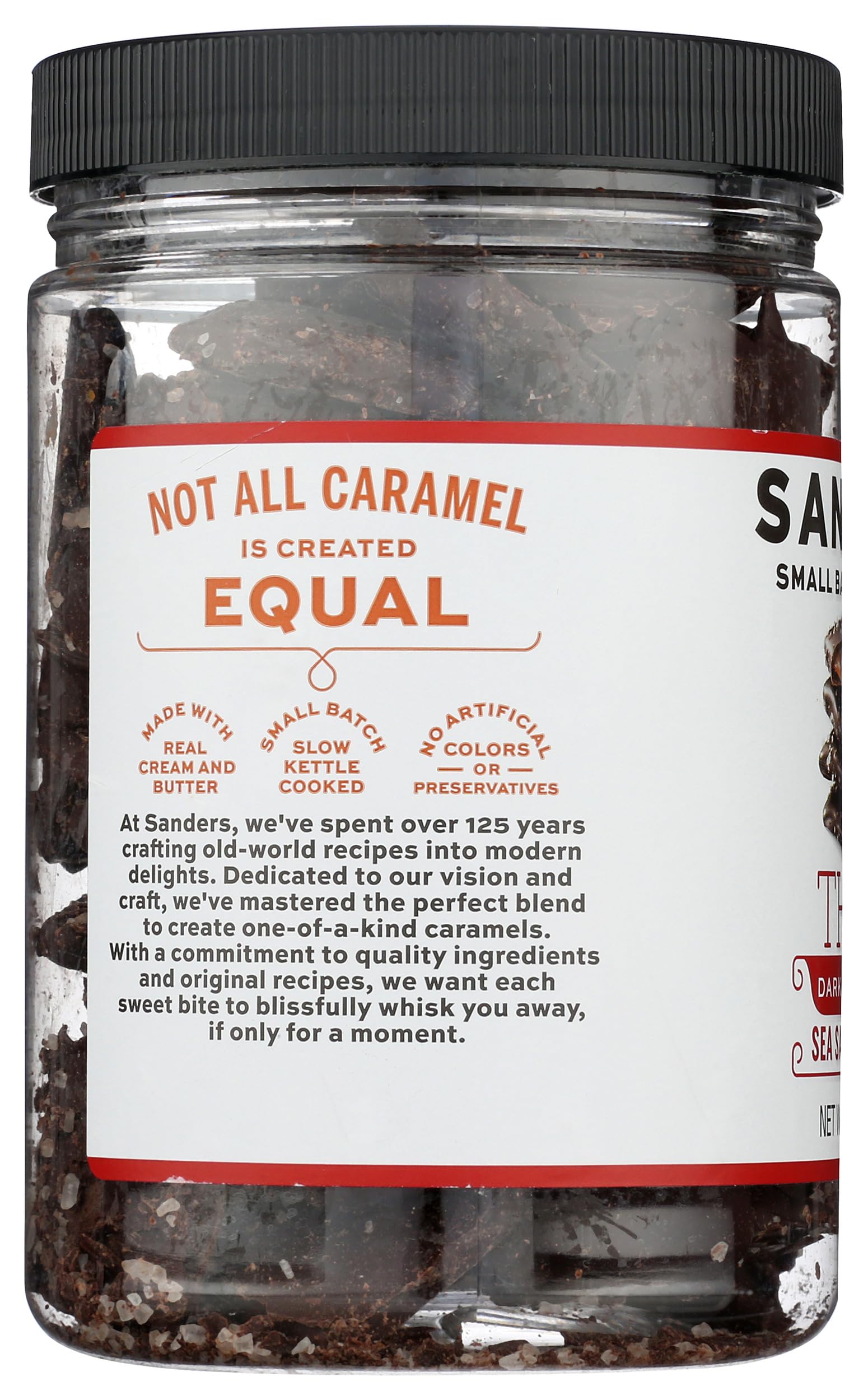 Sanders Dark Chocolate Sea Salt Caramel Thins, Kosher, 18 Ounce (Pack of 6) 3