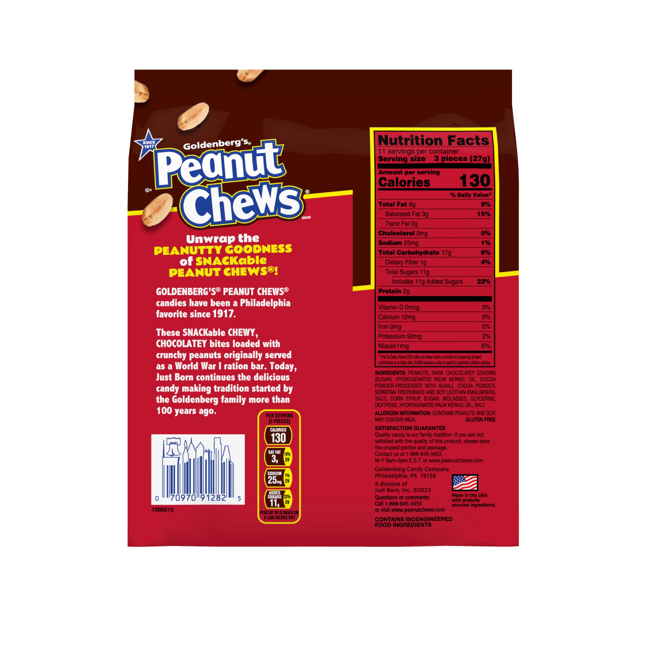 Goldenberg's Peanut Chews Original Dark 10.5 oz. Bag 2