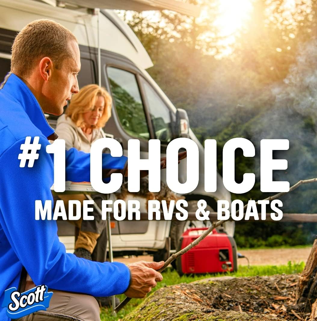Scott Rapid-Dissolving Toilet Paper, Bath Tissue for RV & Boats , 4ct packs X 12= 48 rolls 5