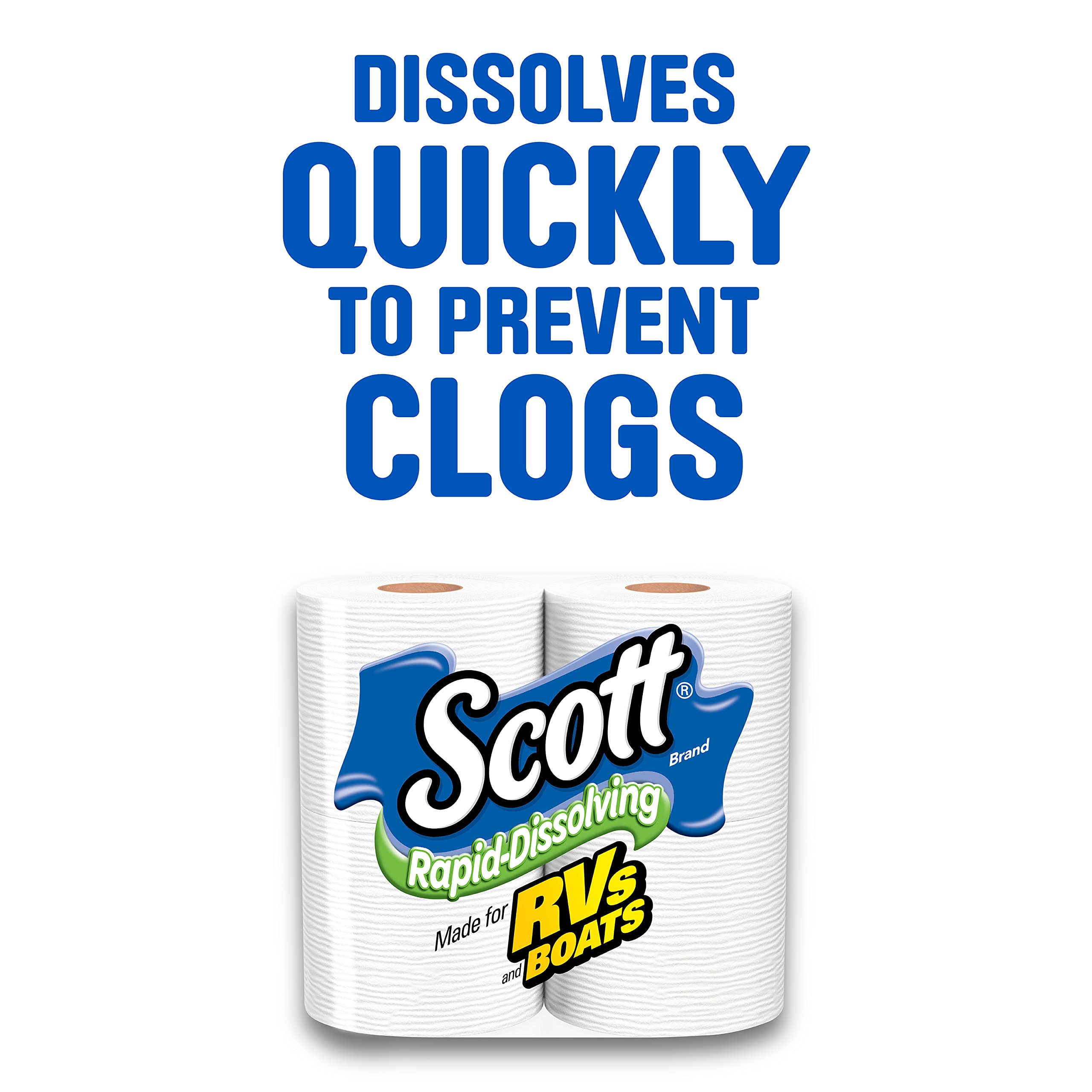Scott Rapid Dissolving Toilet Paper, 4 Rolls (Pack of 12) 4