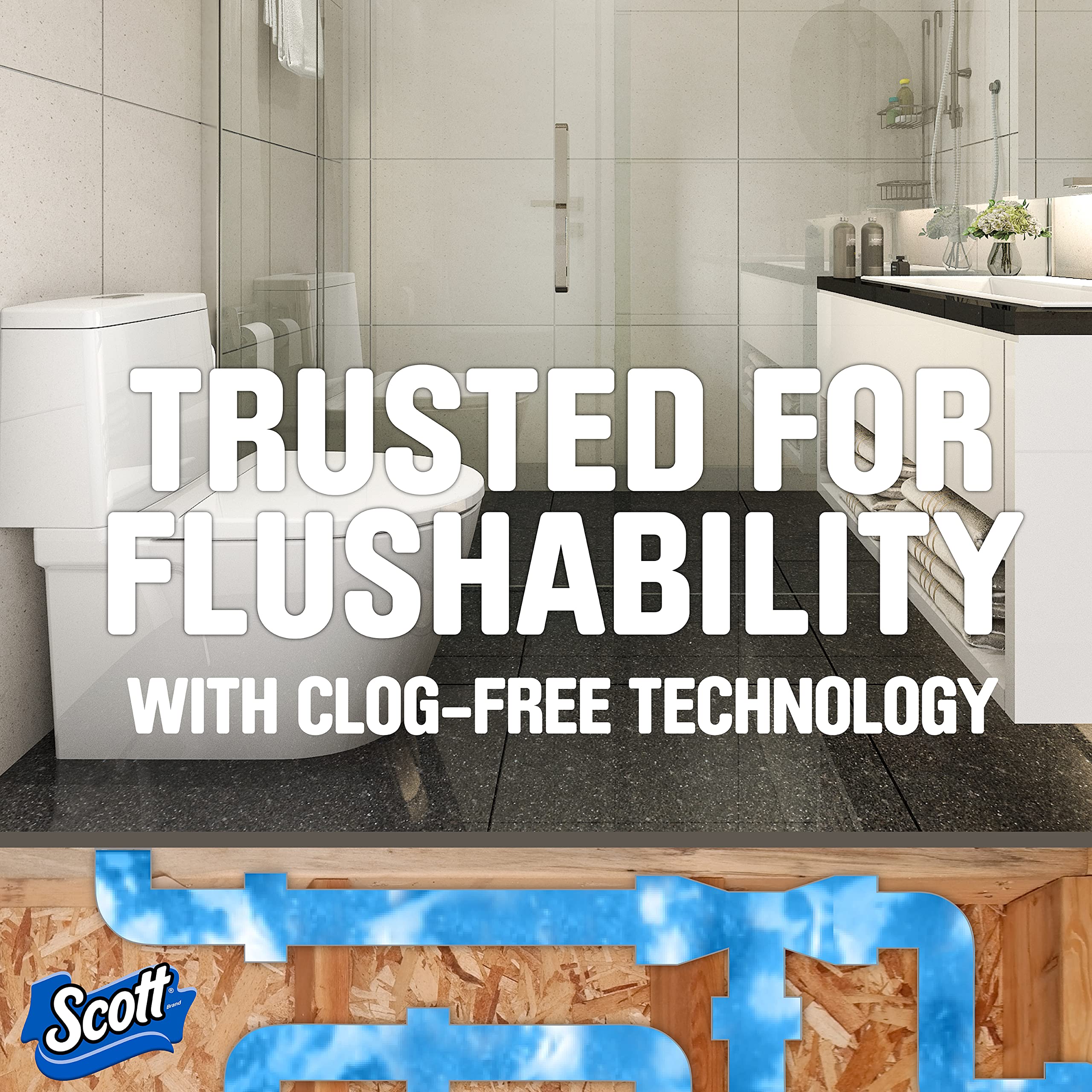 Scott Rapid Dissolving Toilet Paper, 4 Rolls (Pack of 12) 5