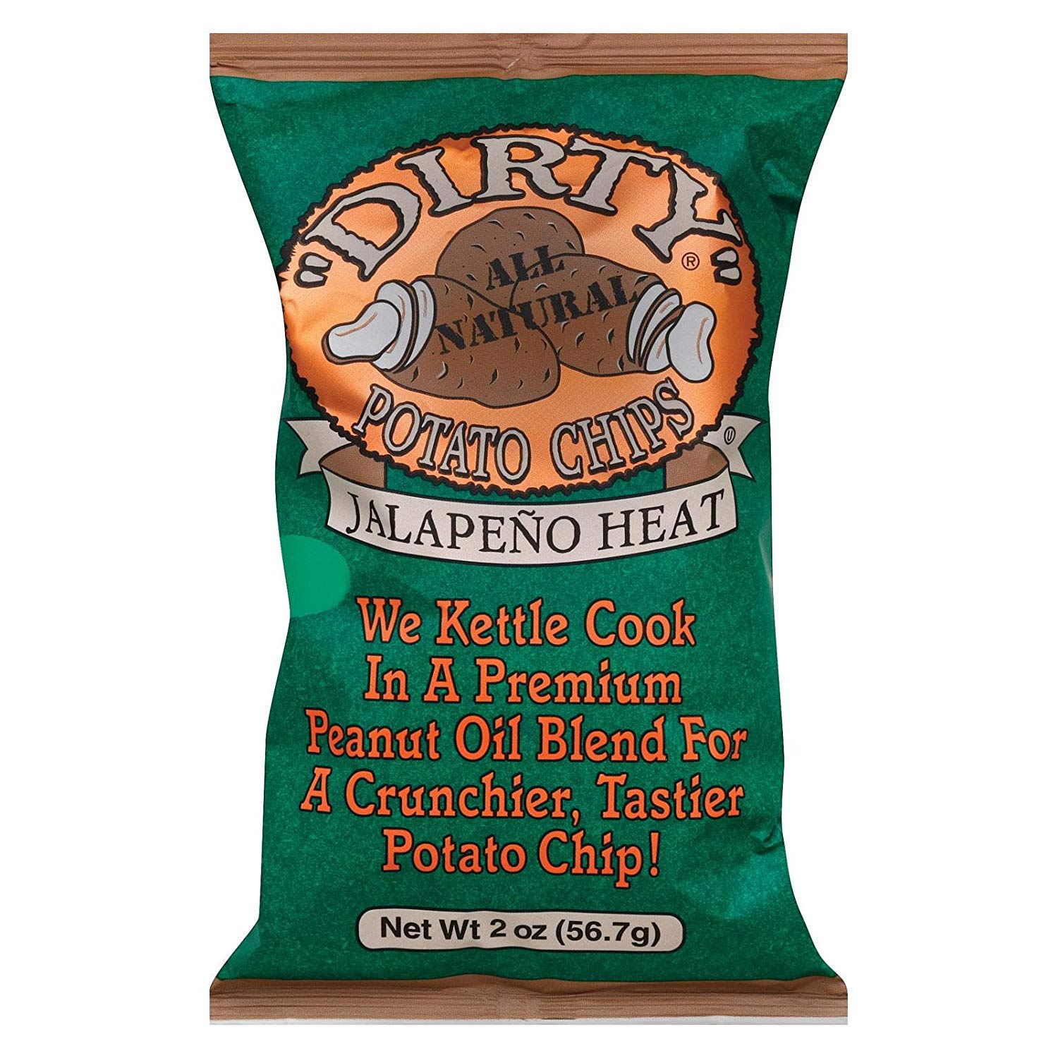 Dirty Chips, Jalapeno Heat 2 Ounces (Case of 25) 2