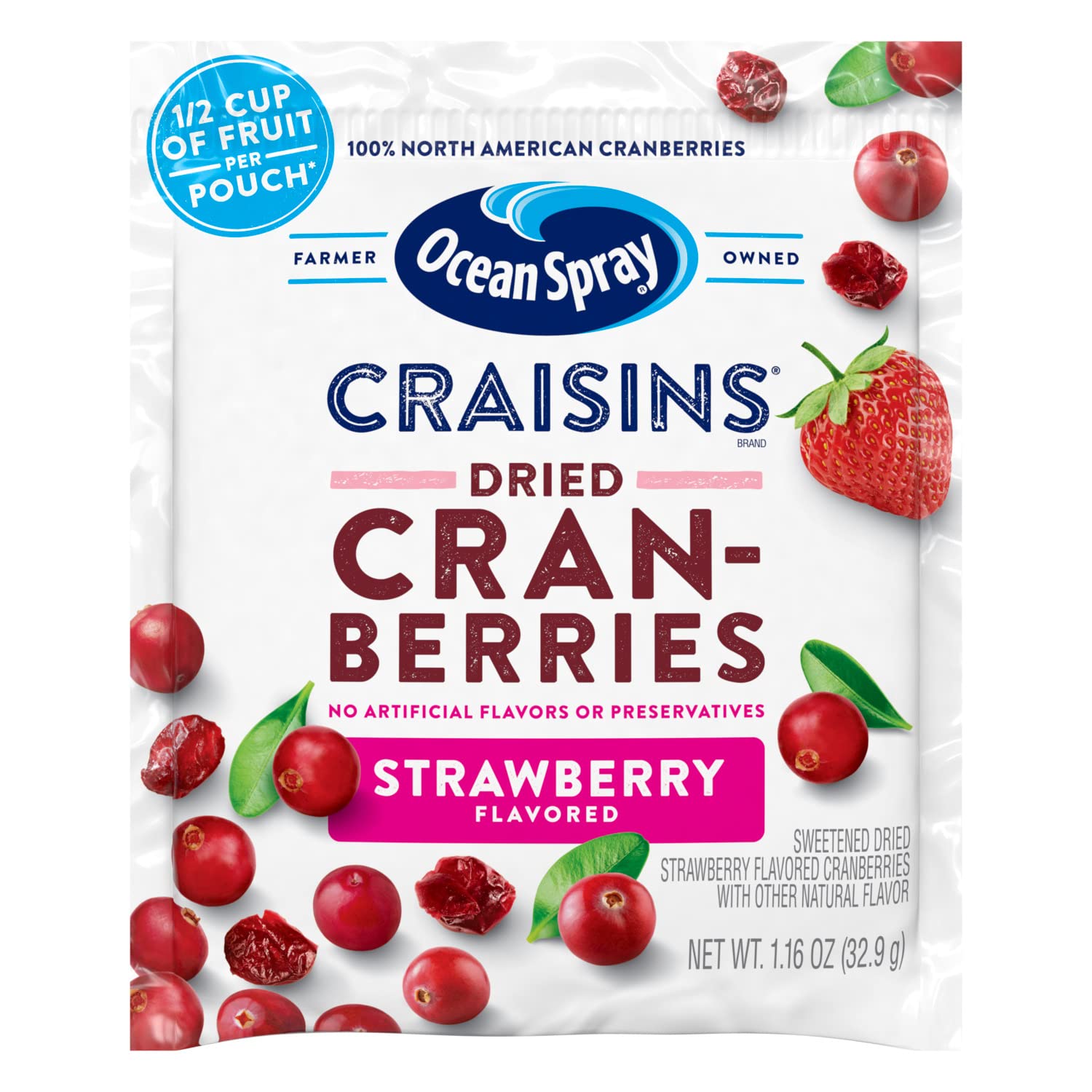 Ocean Spray Craisins Dried Cranberries, Strawberry, 1.16 Ounce (Pack of 200) 2