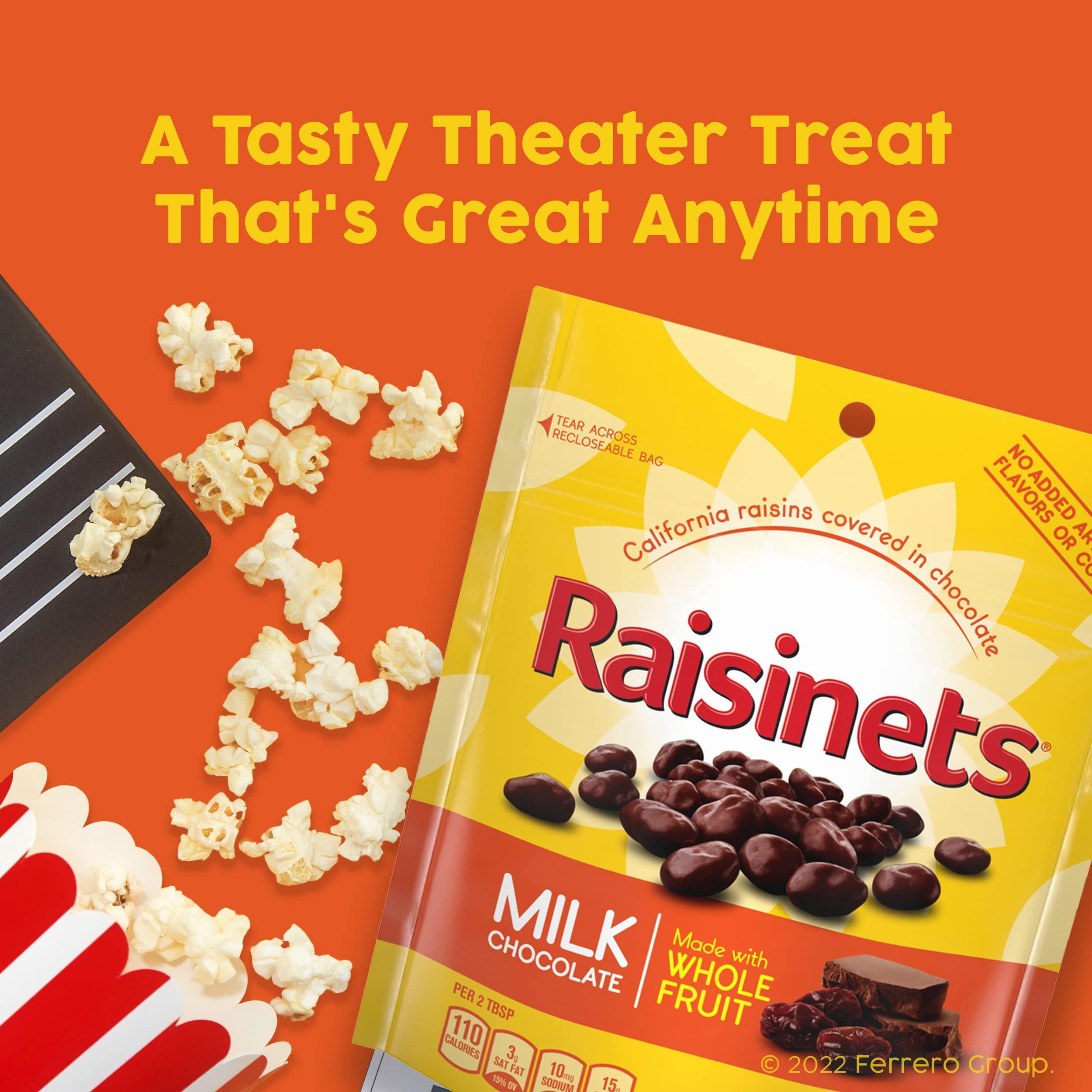 Raisinets, Milk Chocolate Covered California Raisins, Movie Theater Candy Box, 3.1 oz each, Bulk 15 Pack 4