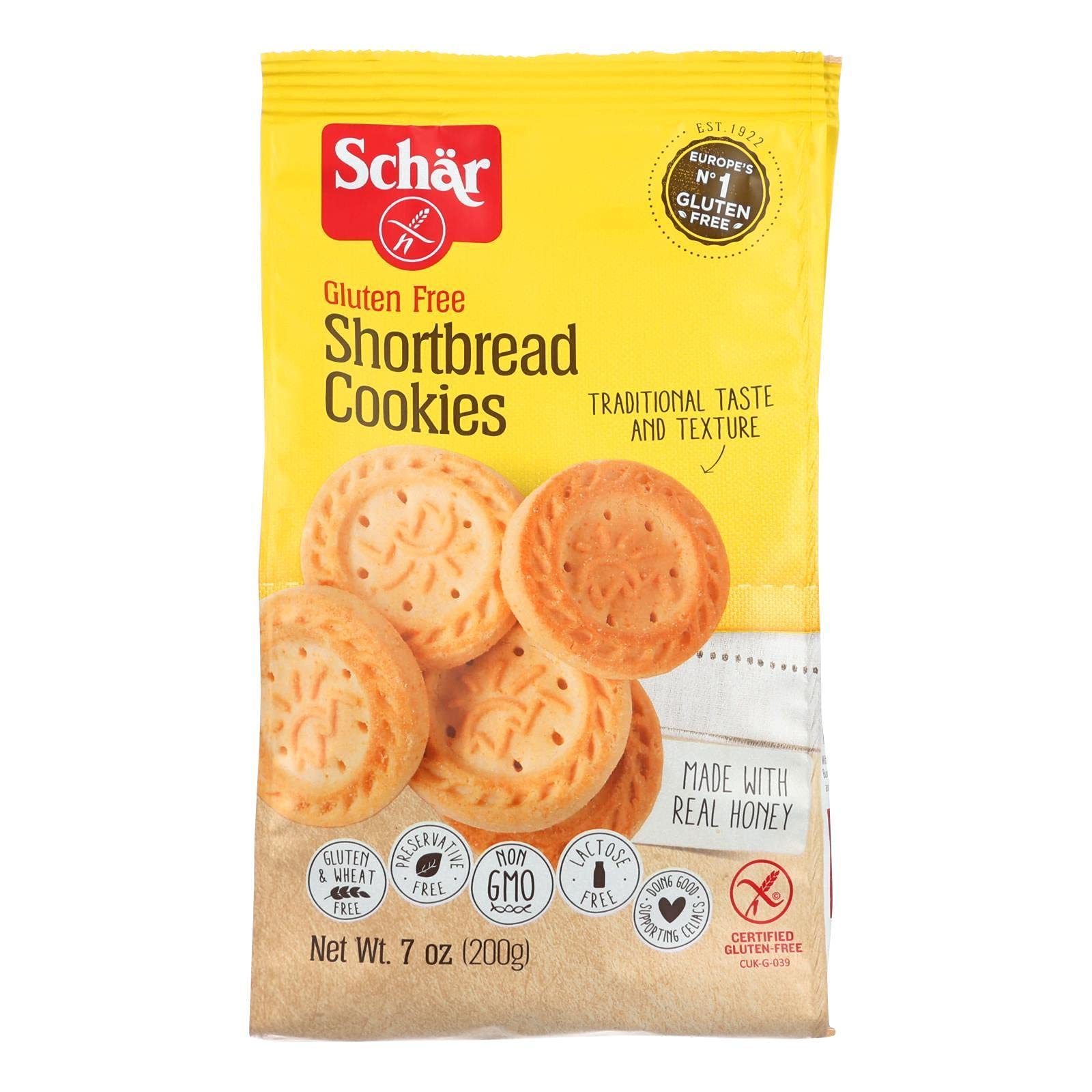 Sch�r Gluten Free Shortbread Cookies, 7 oz. (Pack of 12)