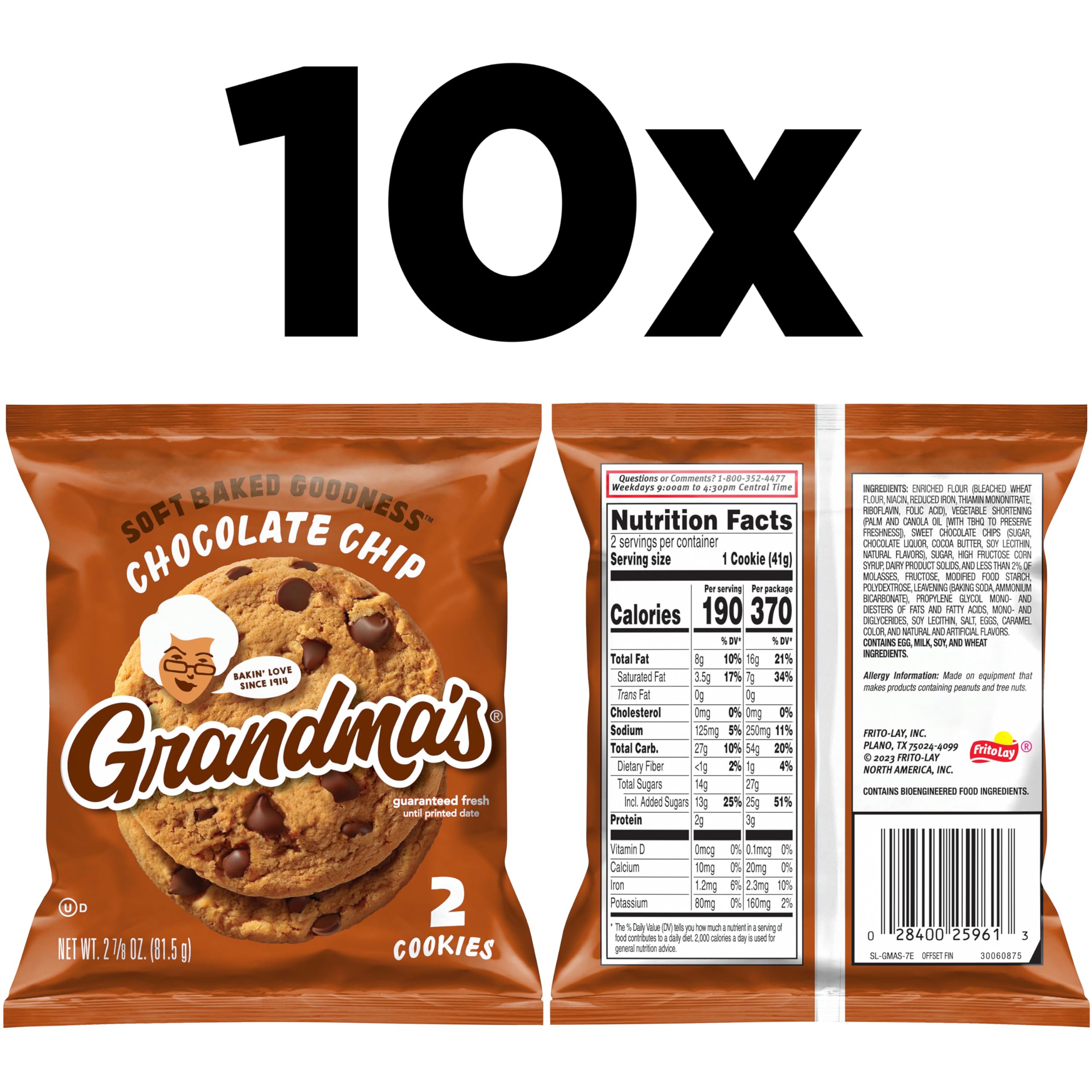 Grandma's Big Cookies, Chocolate Chip, (10 Pack) 2