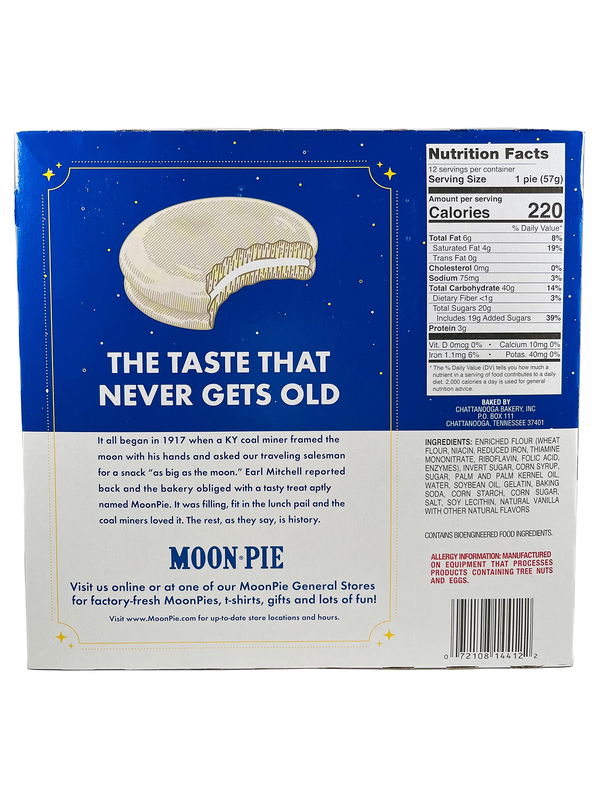 Moon Pie Single Decker - Vanilla. The Original Marshmallow Sandwich, 12 Pies 2