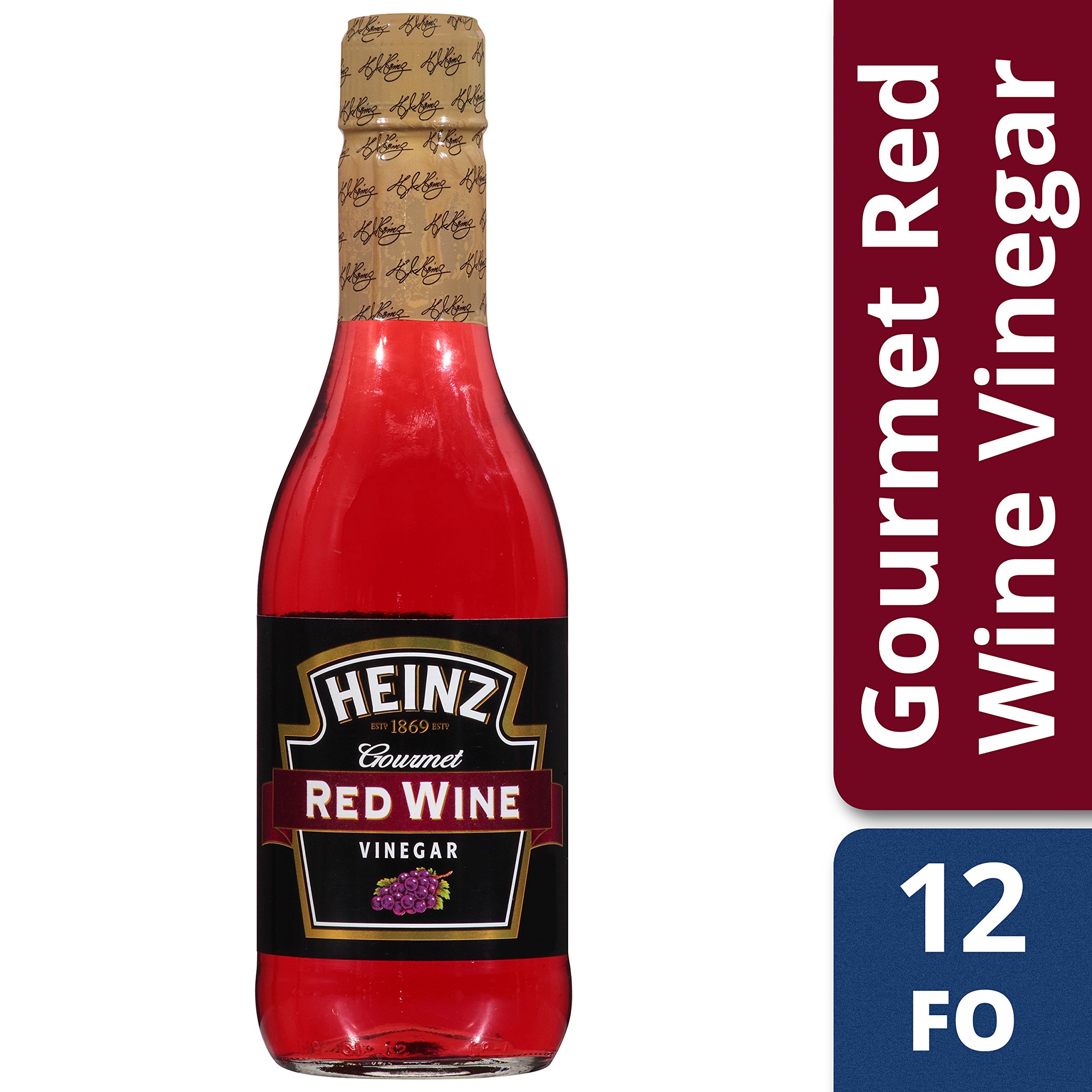 Heinz Gourmet Red Wine Vinegar (12 fl oz Bottles, Pack of 12) 3