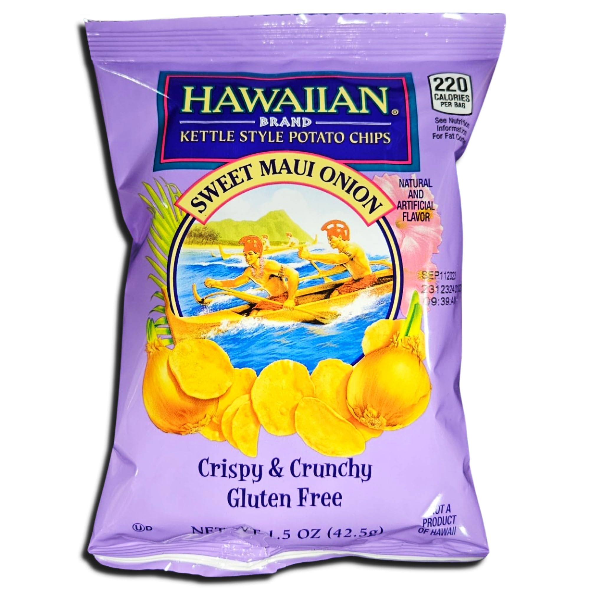 Hawaiian Brand Kettle Cooked Potato Chips, 1.5 ounce, 16 Count (1.5 ounce, Maui Onion) 3
