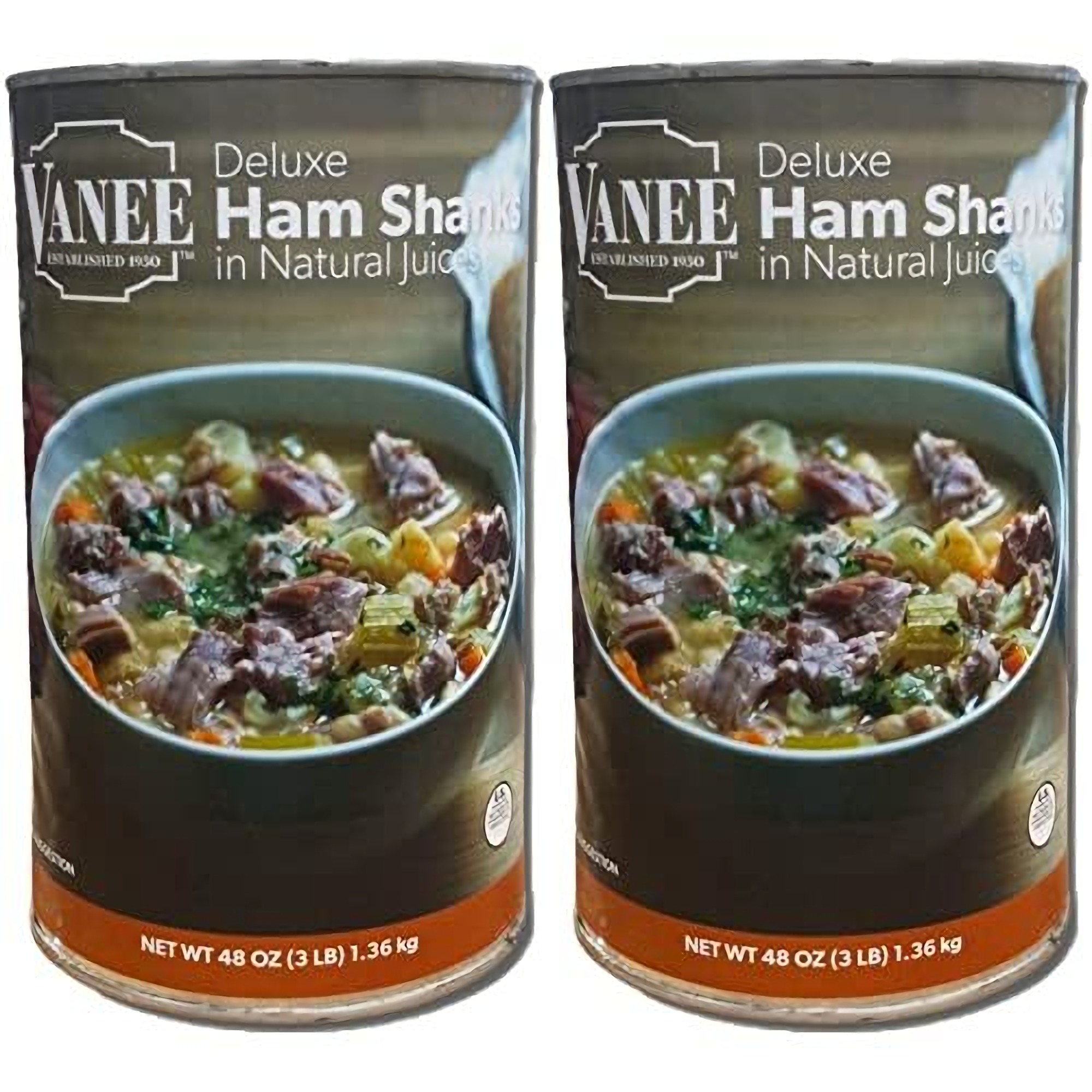 Vanee Deluxe Ham Shanks Value Pack | 48 Ounce Can | Pack of 2 2