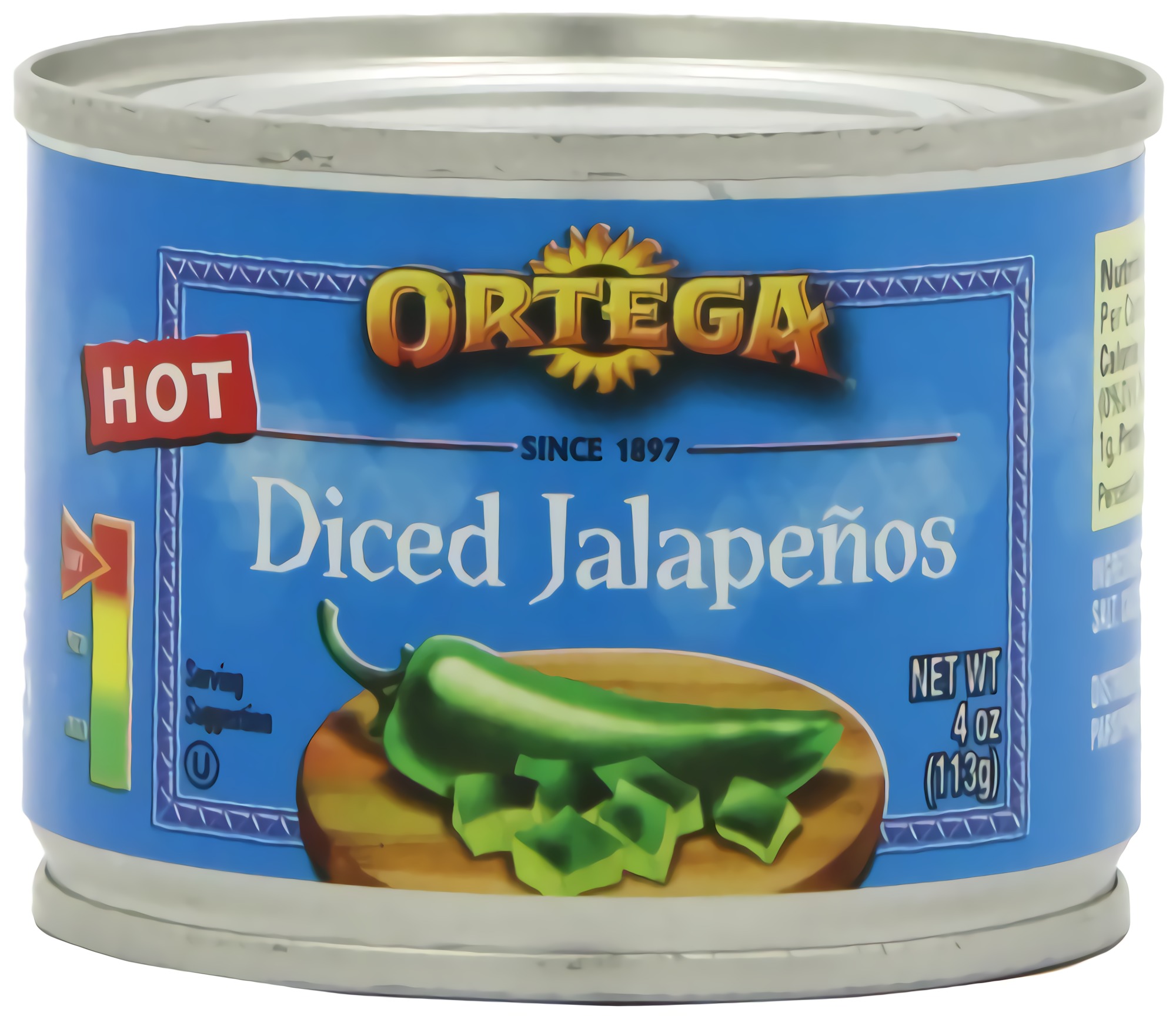 Ortega Diced Jalapenos, 4-Ounce Cans (Pack of 4) 2
