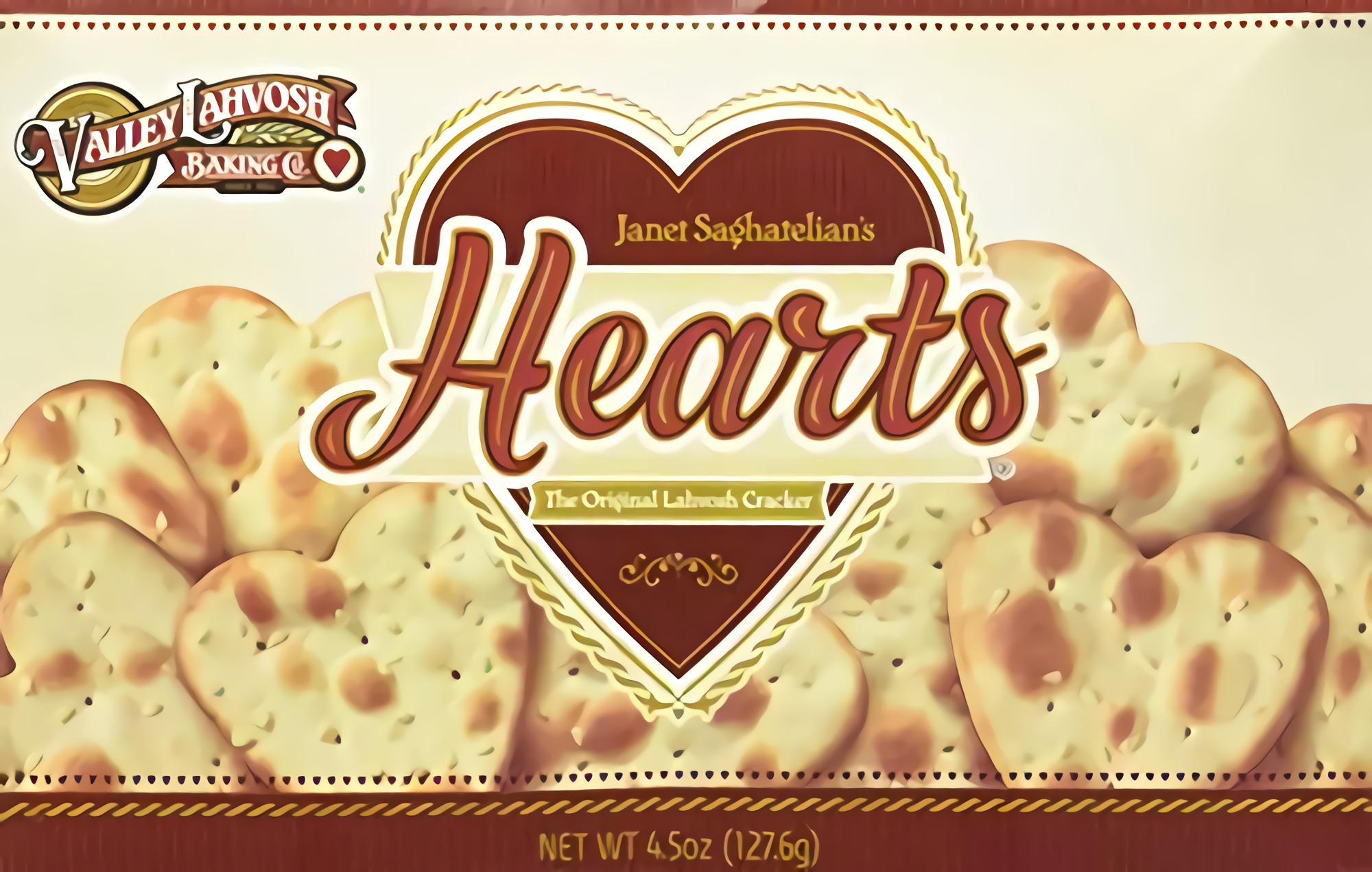 Valley Lahvosh Hearts Crackers 4.5 oz (Pack of 4) 2