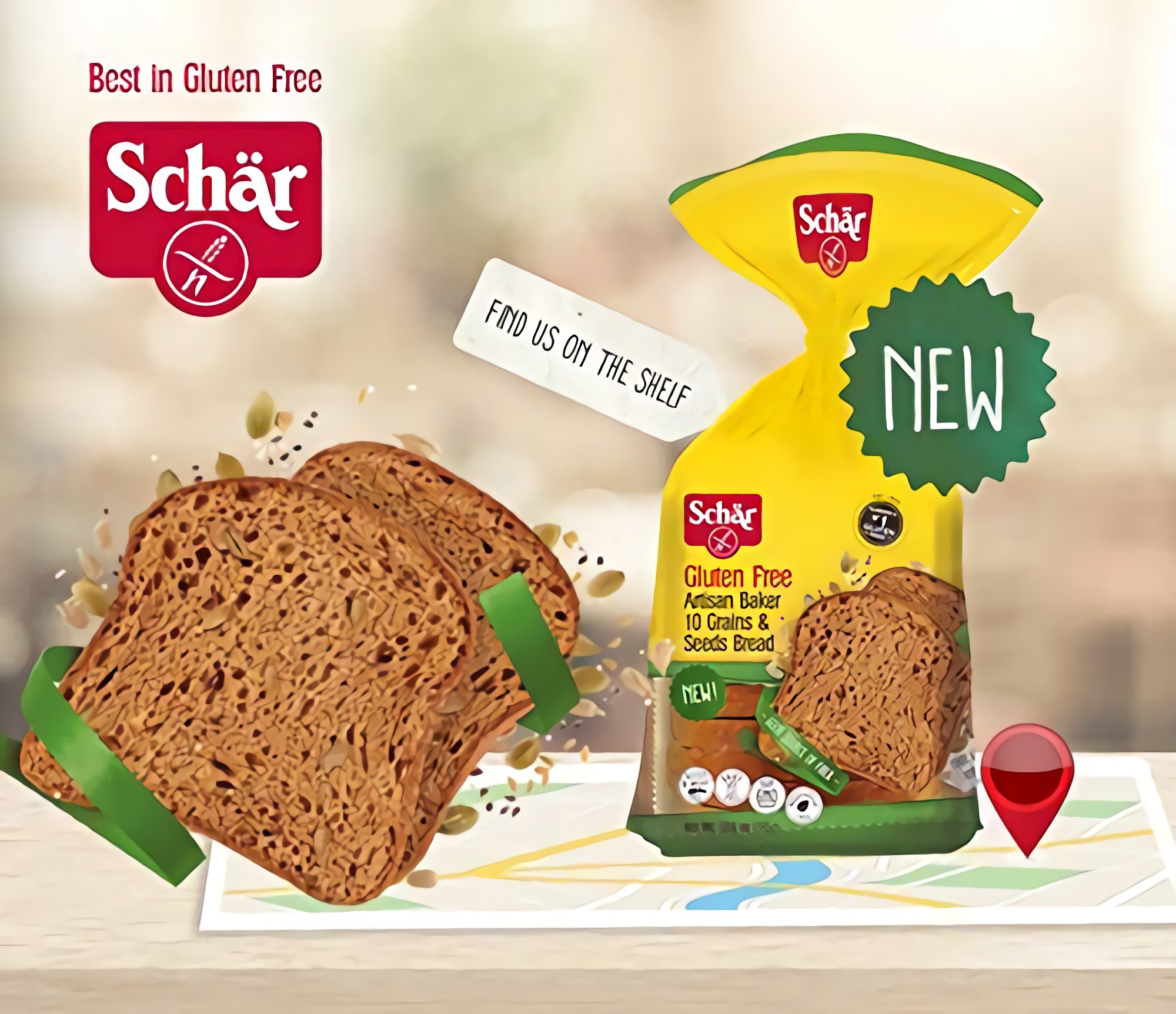 Schar Gluten Free, Artisan Baker 10 Grains & Seeds Bread, 13.6 oz (Pack of 3) 3