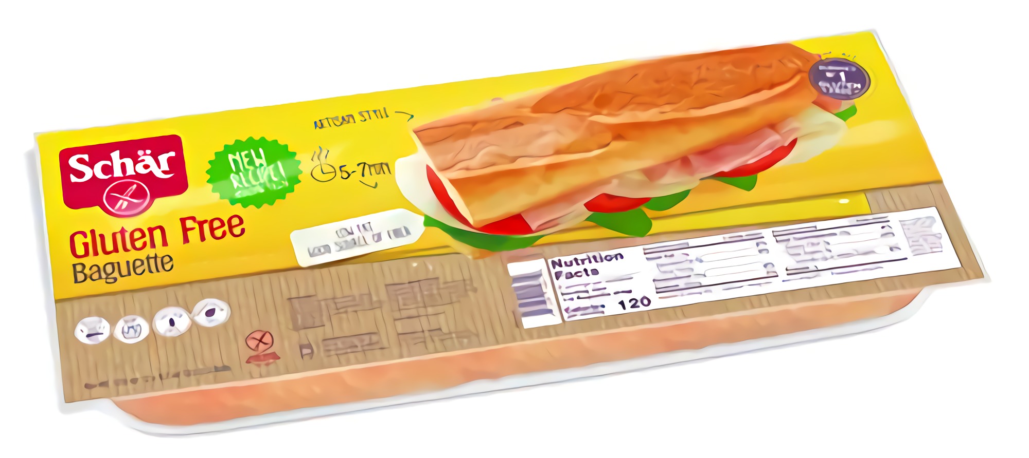 Schar Gluten Free Baguette, 2-Count, 6-Pack
