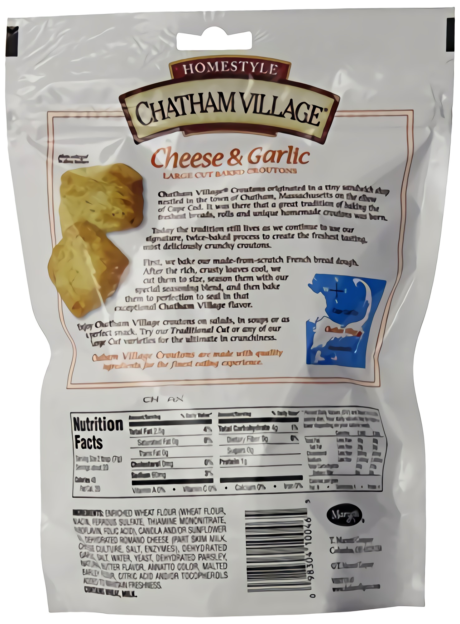 Chatham Village Large Cut Cheese & Garlic Croutons, 5-Ounce Bags (Pack of 12) 3