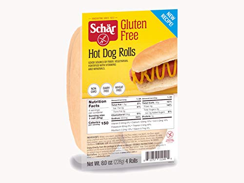 Schar Gluten Free Hot Dog and Hamburger Bun Combo | 8 Total Buns 4