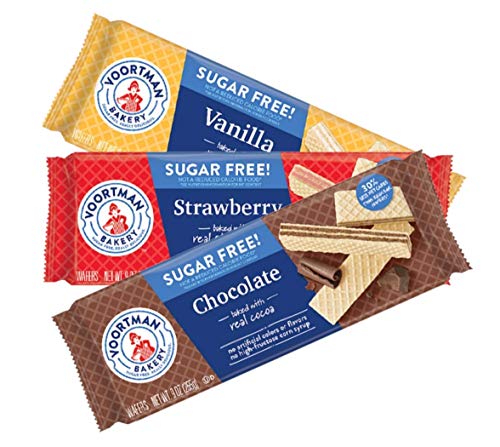 Voortman Bakery Sugar Free Wafers Variety Pack | Chocolate, Strawberry, Vanilla | 3 Pack 2