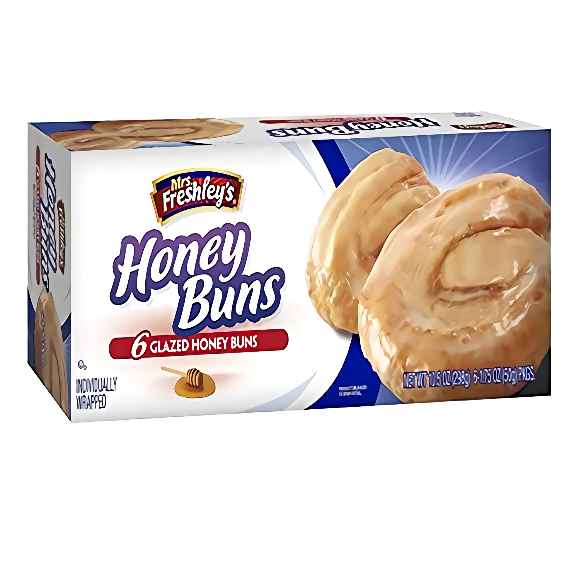 Mrs. Freshley's Glazed Honey Buns | 1.75 Oz | Pack of 18 4
