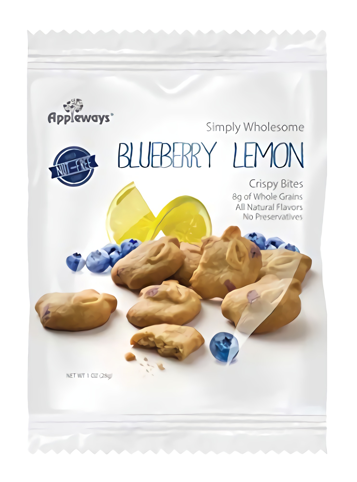 Appleways Whole Grain Blueberry Lemon Crispy Bites | 1 Oz | Pack of 12 3