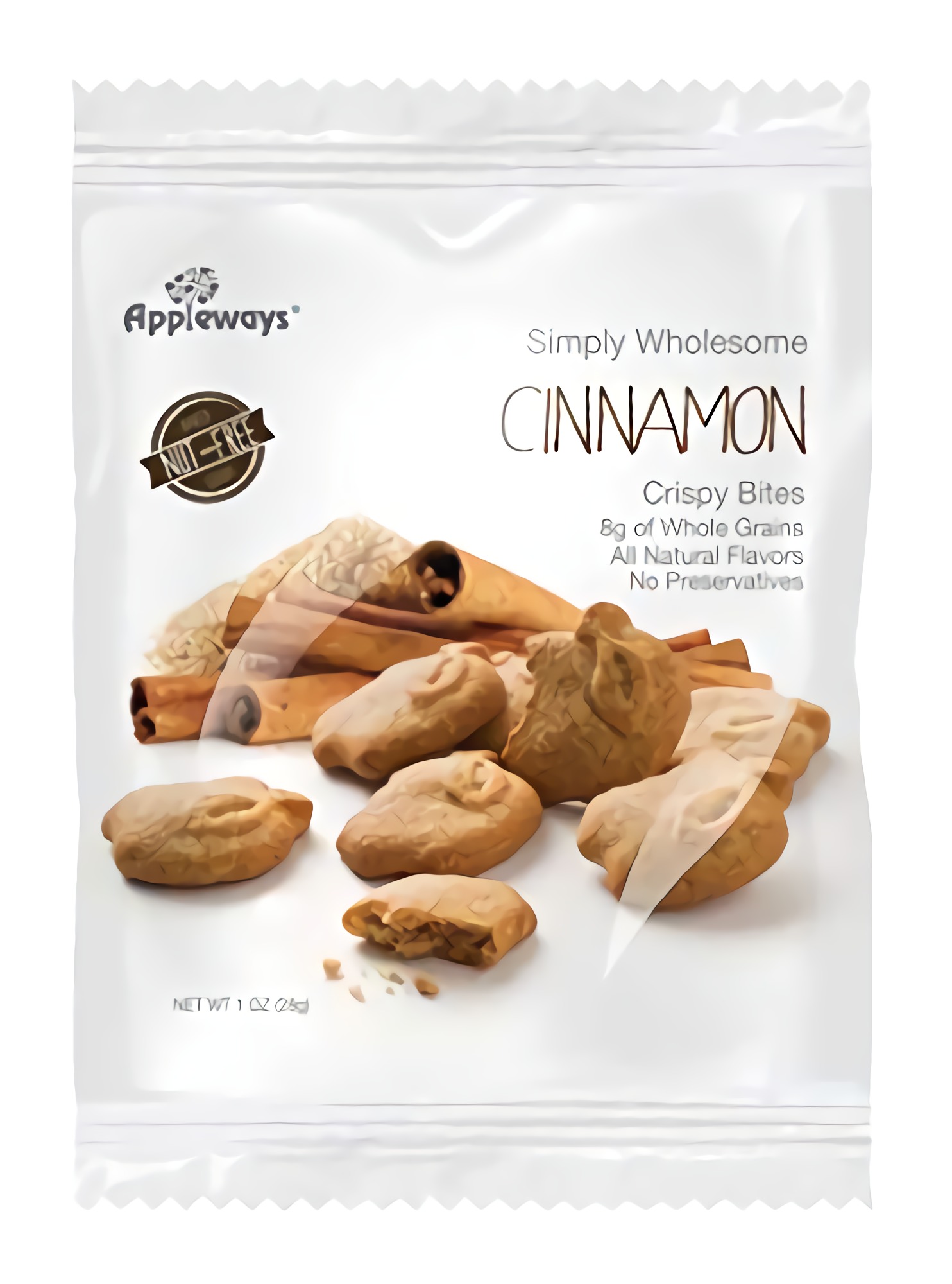 Appleways Whole Grain Cinnamon Crispy Bites | 1 Oz | Pack of 12 3
