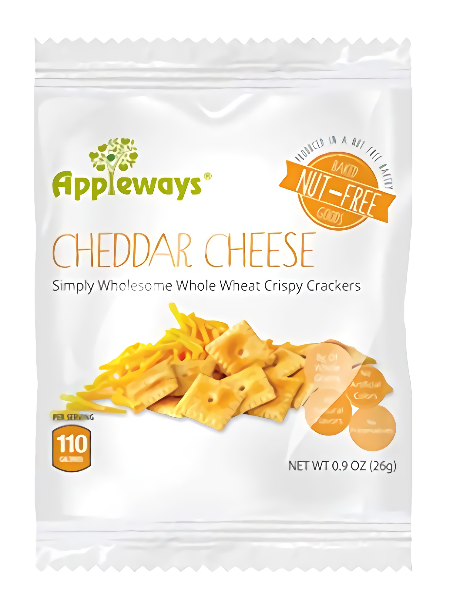 Appleways Whole Grain Cheddar Cheese Crispy Crackers | .9 Ounce | Pack of 24 3