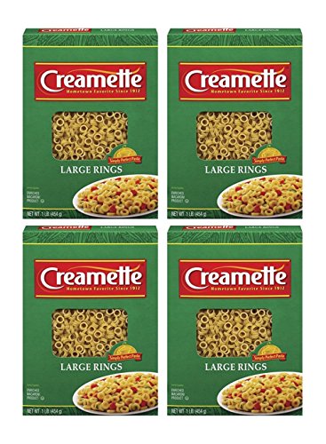Creamette Large Rings Pasta Noodles 16 oz Box (4 boxes)