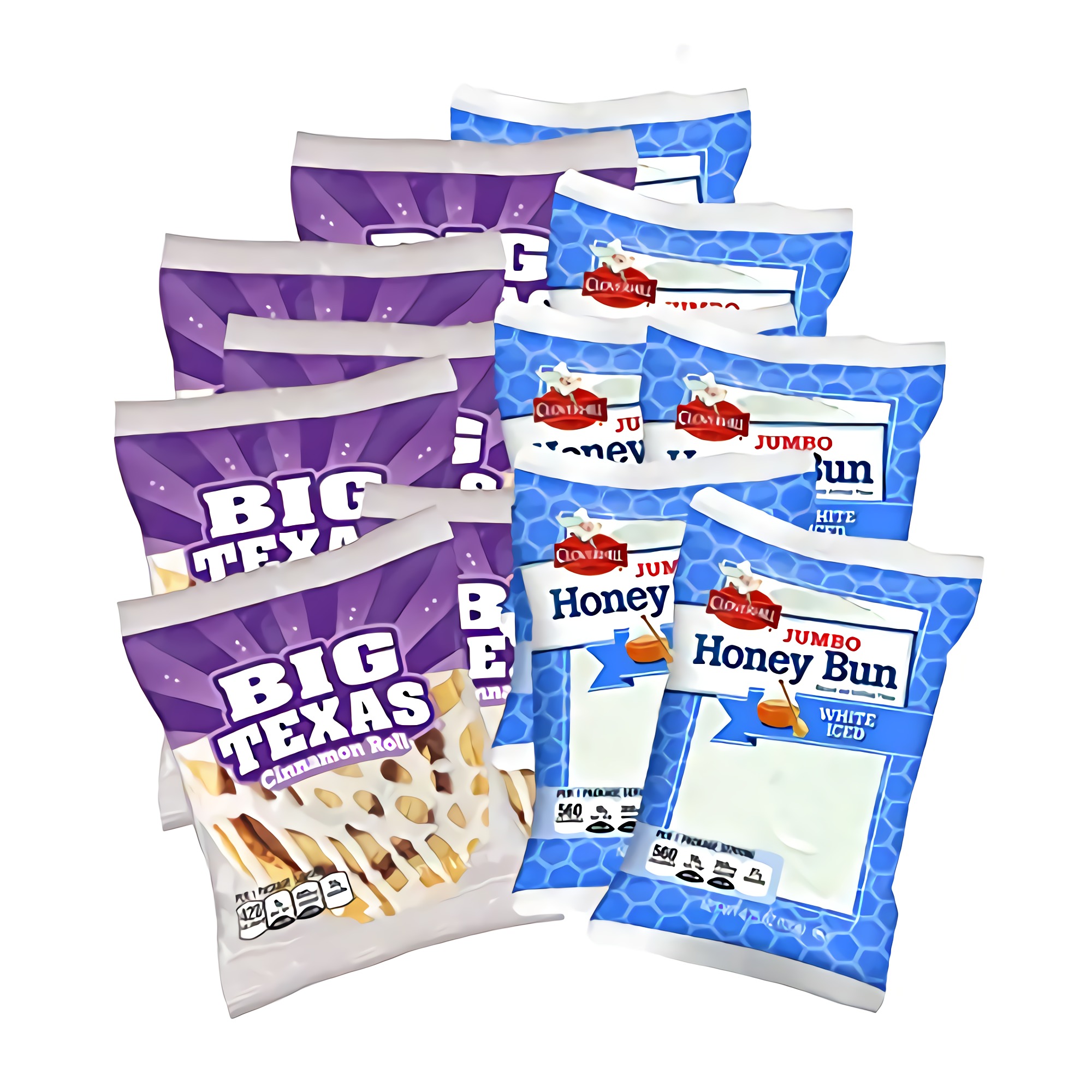Cloverhill Jumbo White Iced Honey Bun & Big Texas Cinnamon Roll Combo | 12 Pack 4