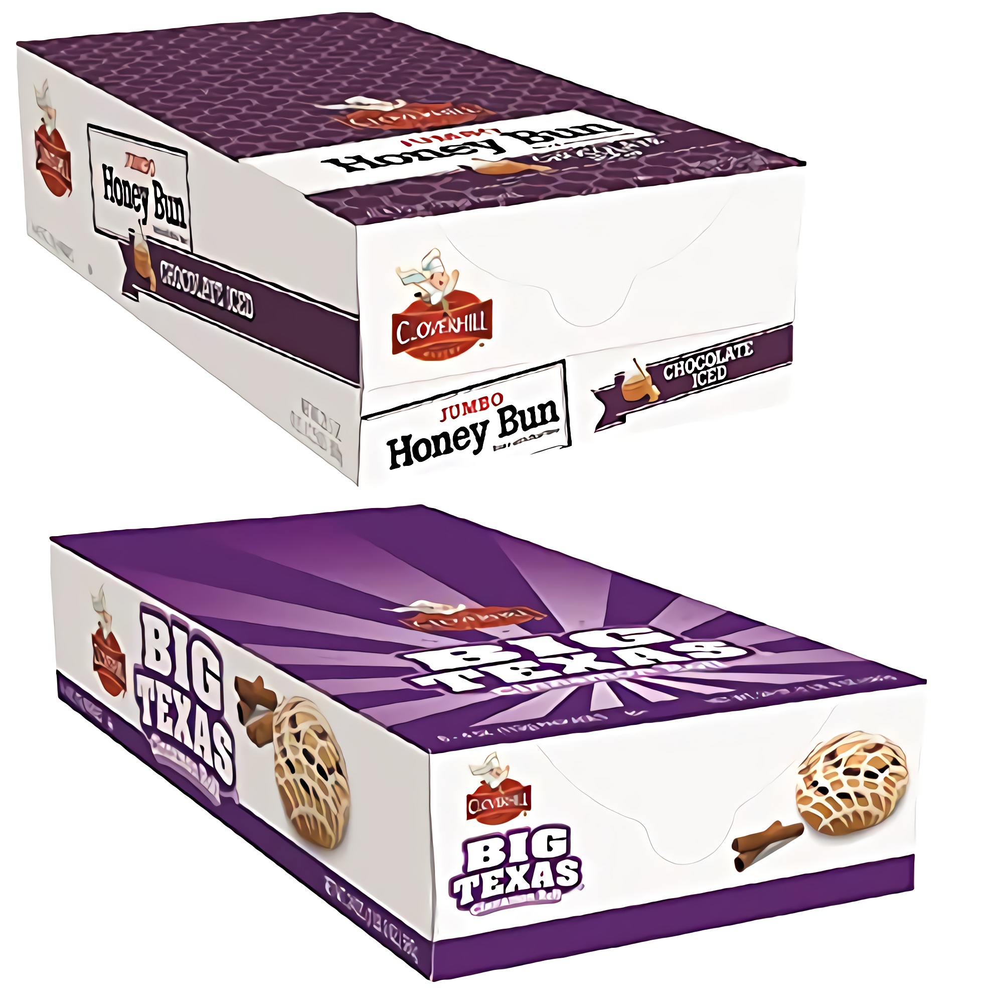 Big Texas Cinnamon Roll & Jumbo Chocolate Iced Honey Bun Combo | 12 Pack 5