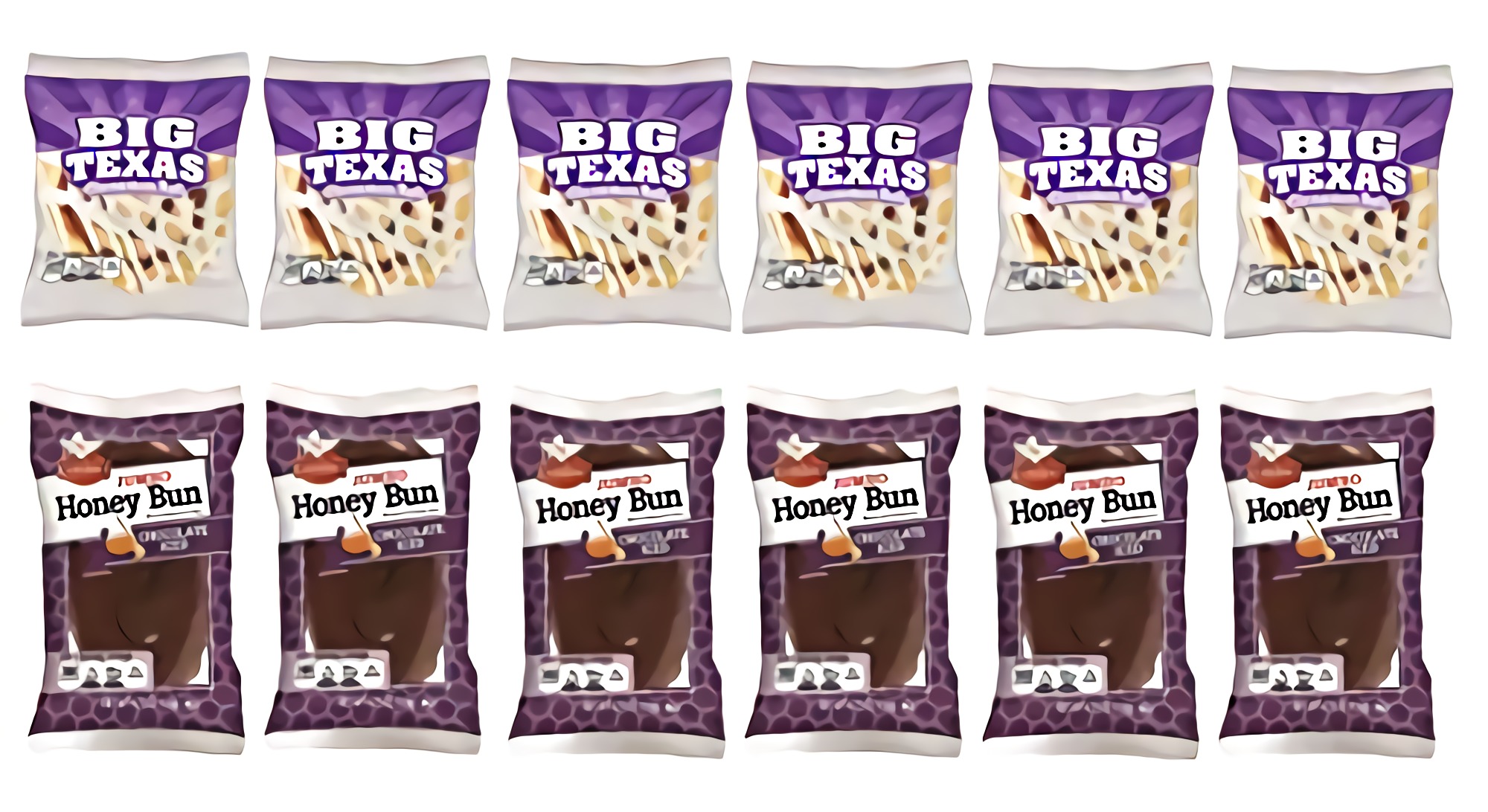 Big Texas Cinnamon Roll & Jumbo Chocolate Iced Honey Bun Combo | 12 Pack 6