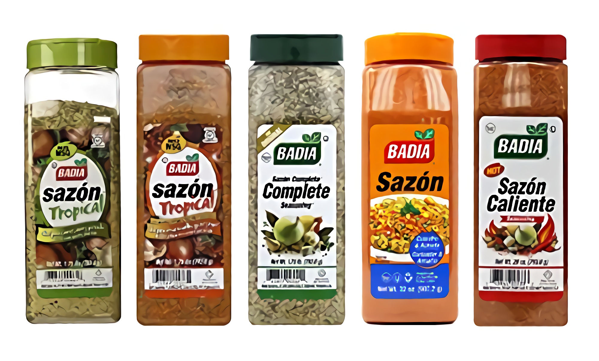 Sazon Variety Pack Includes Caliente, Coriander & Annatto, Complete Seasoning, Tropicals | Pack of 5 2
