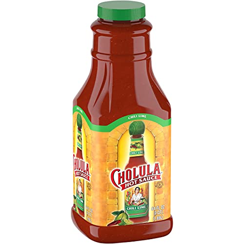 Cholula Chili Lime Hot Sauce, 64 fl oz | Crafted with Mexican Peppers, Lime and Signature Spice Blend | Gluten Free, Kos