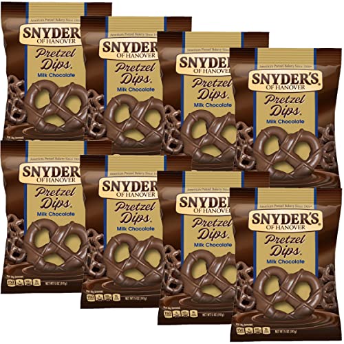 Snyder's Milk Chocolate Pretzel Dips Clip Strip | 5 Ounce | Case of 8