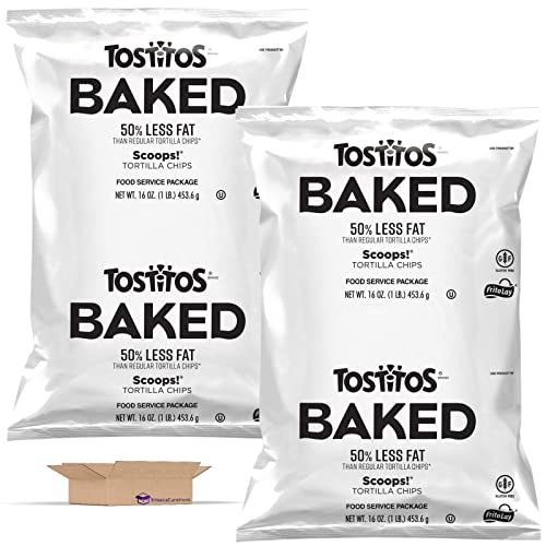Baked Tortilla Scoops, Ultimate Value Sized Food Service 1 lb. Bag | 2 Count (2 Lbs Total) 2