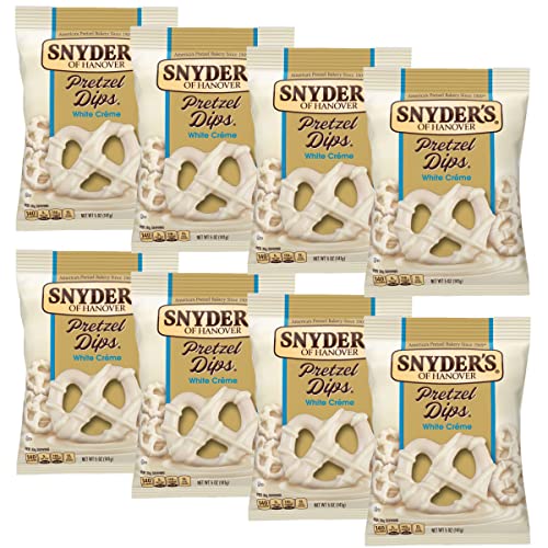 Snyder's of Hanover | White Creme Pretzel Dips | 5 Ounce | Case of 8 (With Clip Strip)