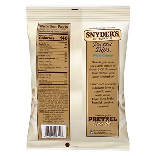 Snyder's of Hanover | White Creme Pretzel Dips | 5 Ounce | Case of 8 (With Clip Strip) 5