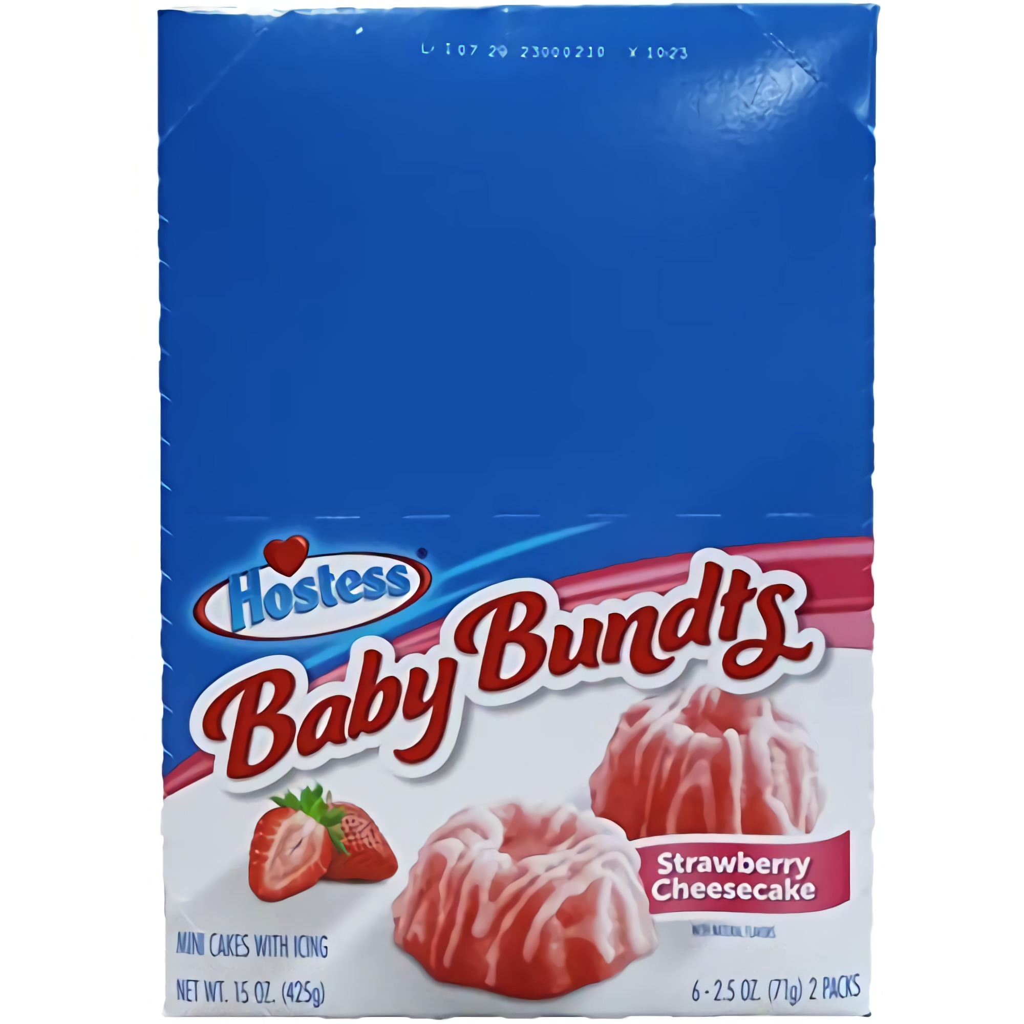 Hostess Baby Bundt Cakes | Strawberry Cheesecake | 2 Pack | Box of 6 (12 Total Cakes)