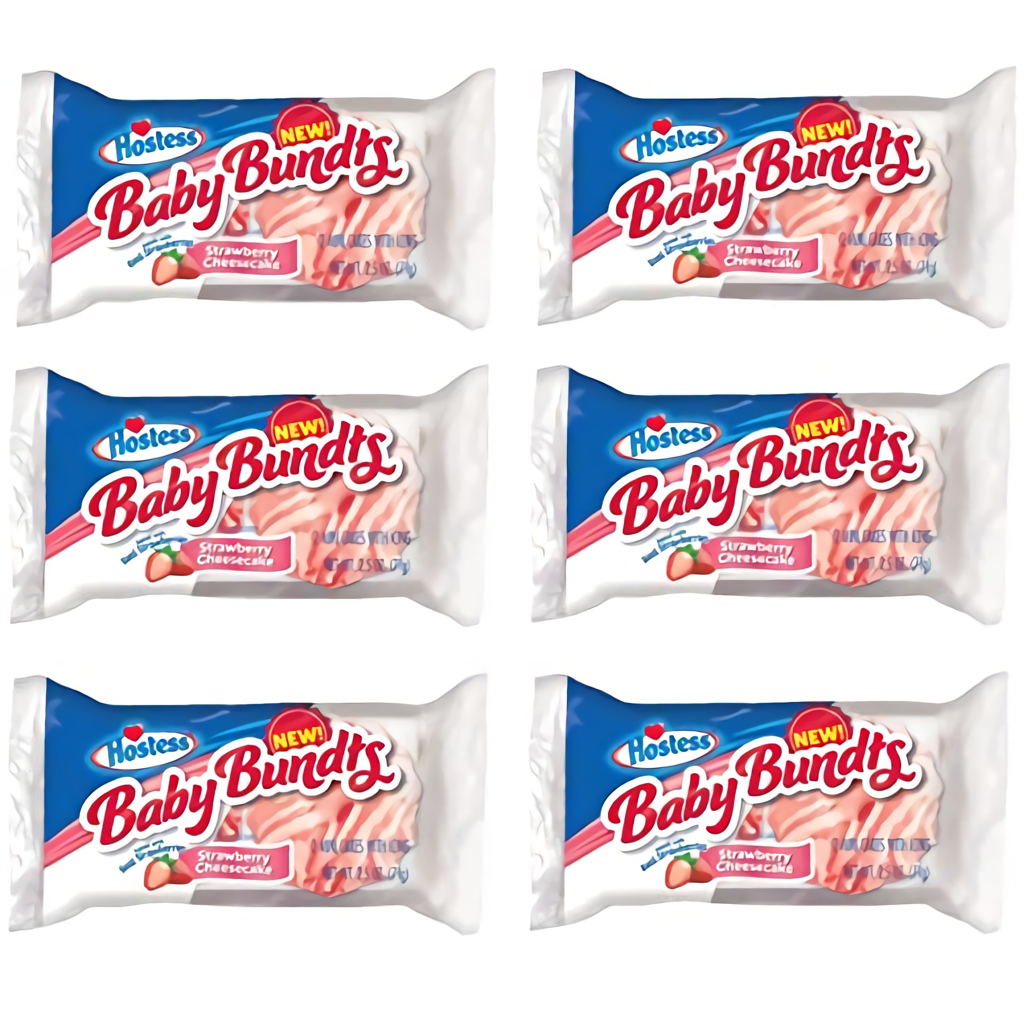 Hostess Baby Bundt Cakes | Strawberry Cheesecake | 2 Pack | Box of 6 (12 Total Cakes) 5