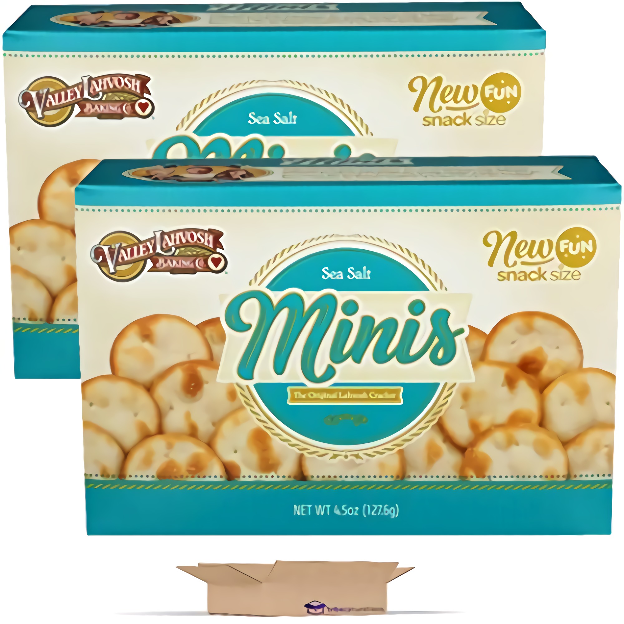 Sea Salt Minis Crackers by Valley Lahvosh | 4.5 oz | Pack of 2 2