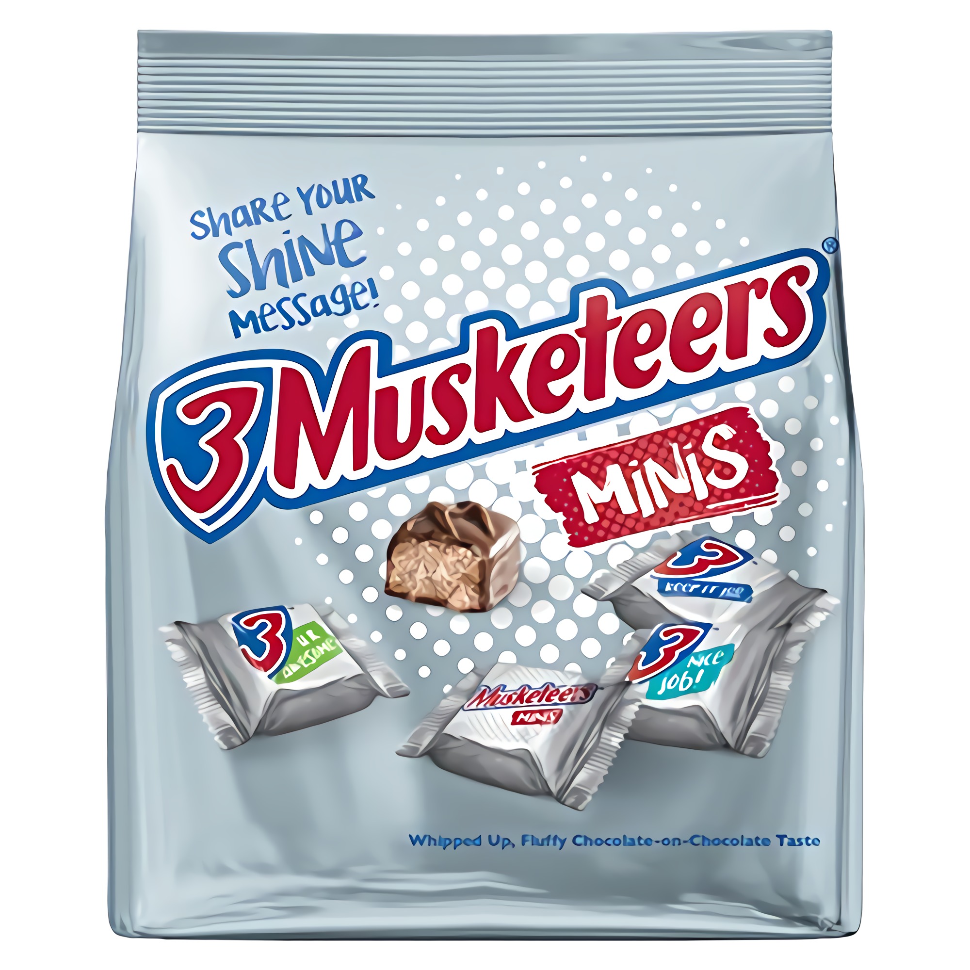 3 MUSKETEERS Chocolate Minis Size Candy Bars 8.4 Ounce Bag (Pack of 8)
