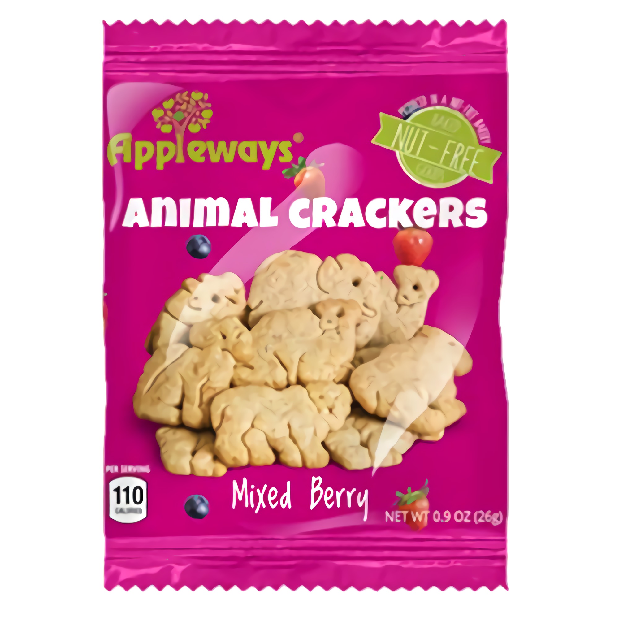 Appleways Mixed Berry Animal Crackers, Smart Snack and School Approved, 24 Bags 4